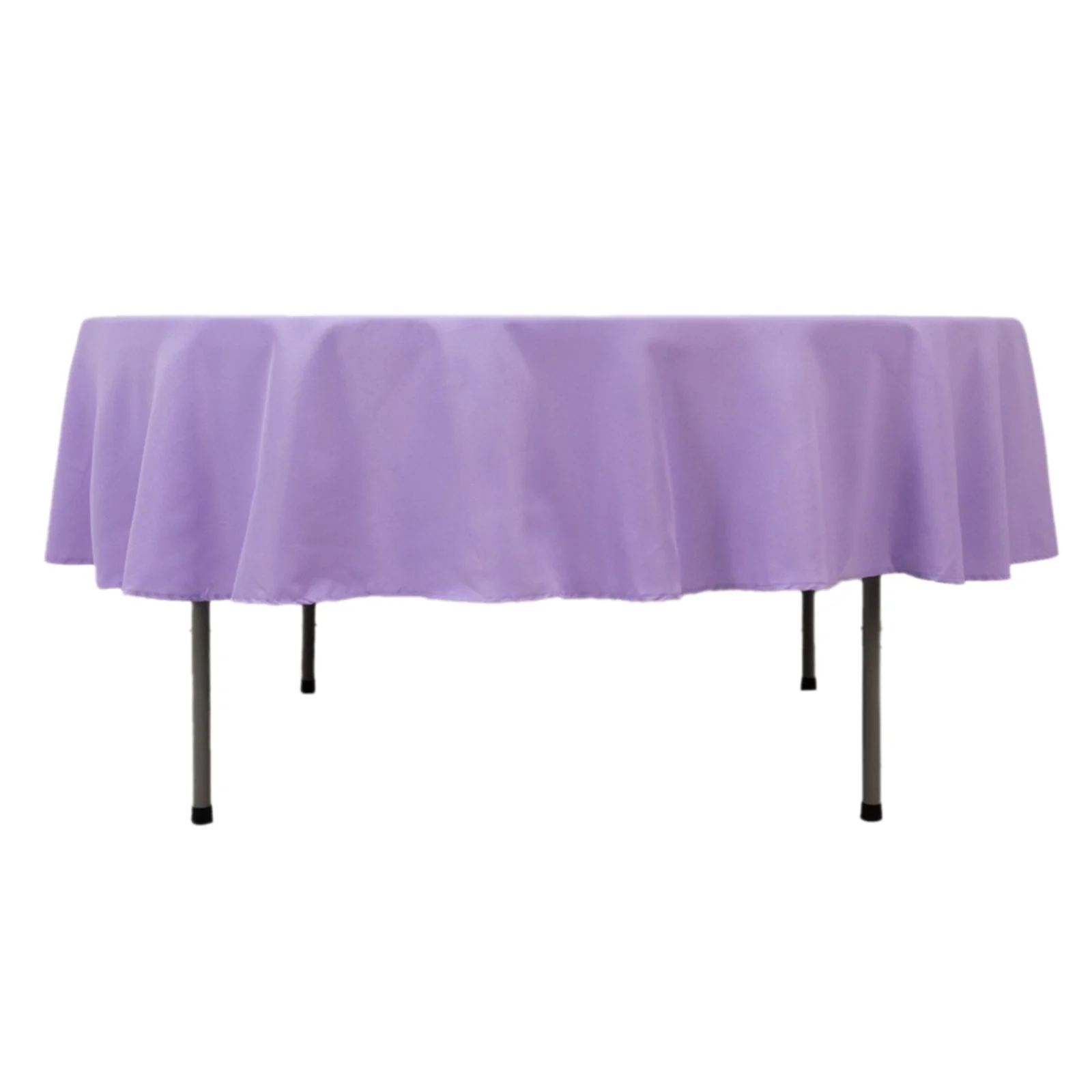 Premium Polyester Round Tablecloth 90" Lavender Lilac - 220GSM Wrinkle-Resistant & Durable Table Cover - Image 6