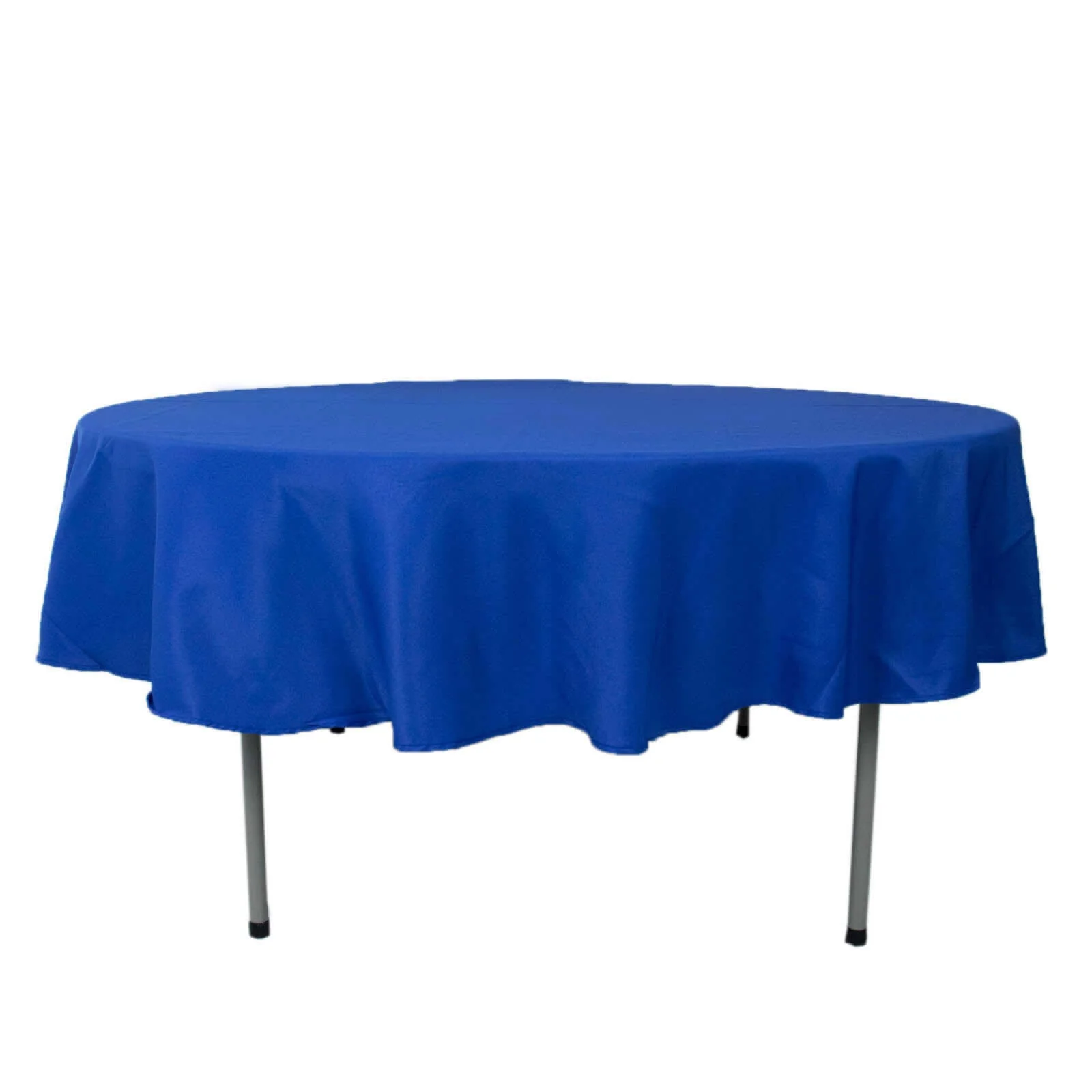 Premium Polyester Round Tablecloth 90" Royal Blue - 220GSM Wrinkle-Resistant & Durable Table Cover - Image 5