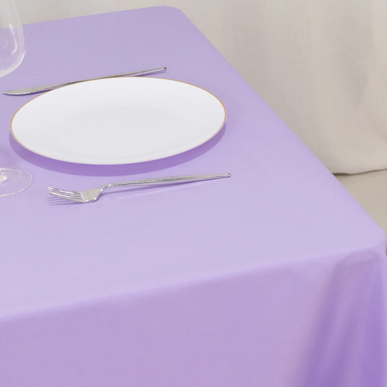 Premium Polyester Square Table Overlay 70"x70" Lavender Lilac - 220GSM Wrinkle-Resistant Table Topper - Image 2