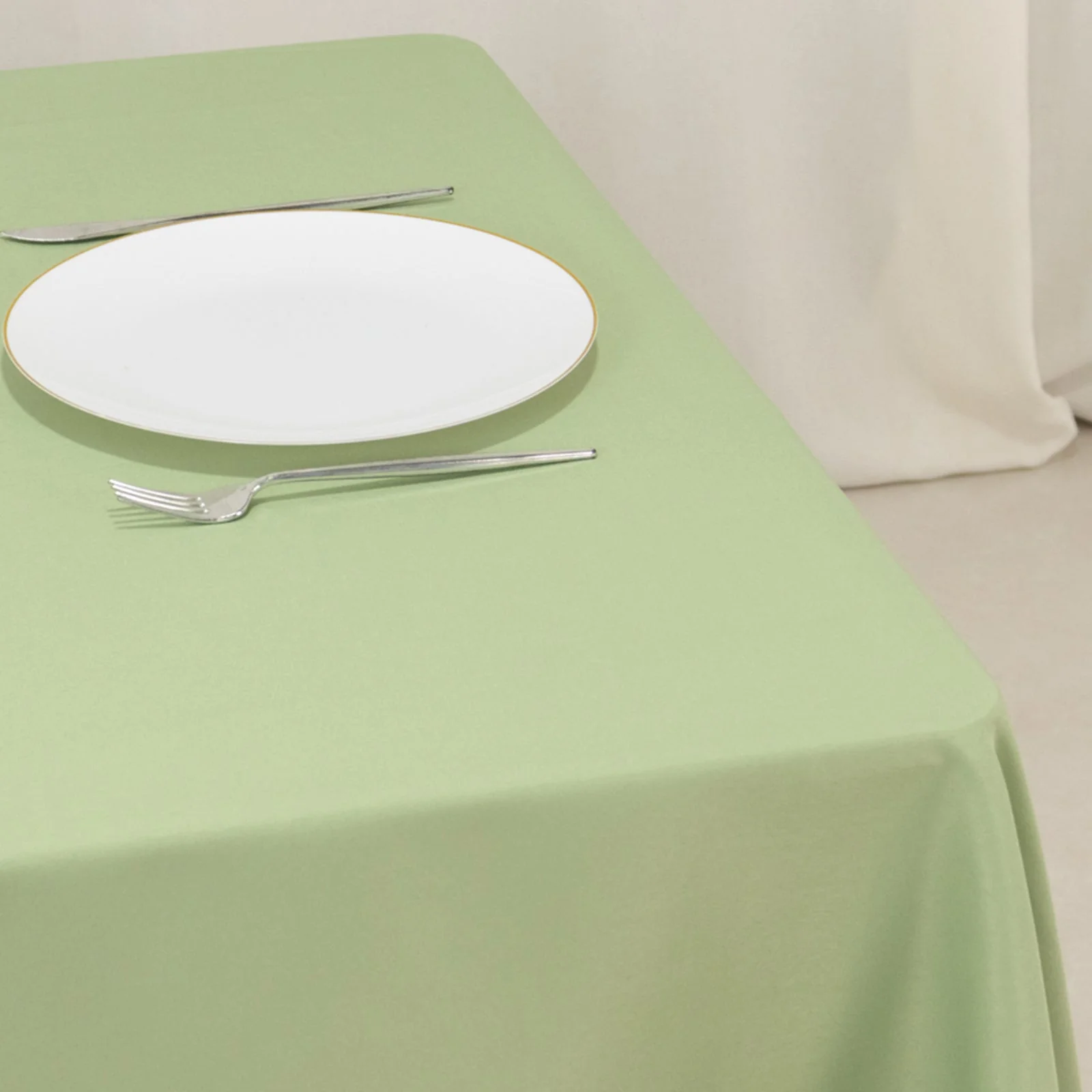 Premium Polyester Square Table Overlay 70"x70" Sage Green - 220GSM Wrinkle-Resistant Table Topper - Image 2