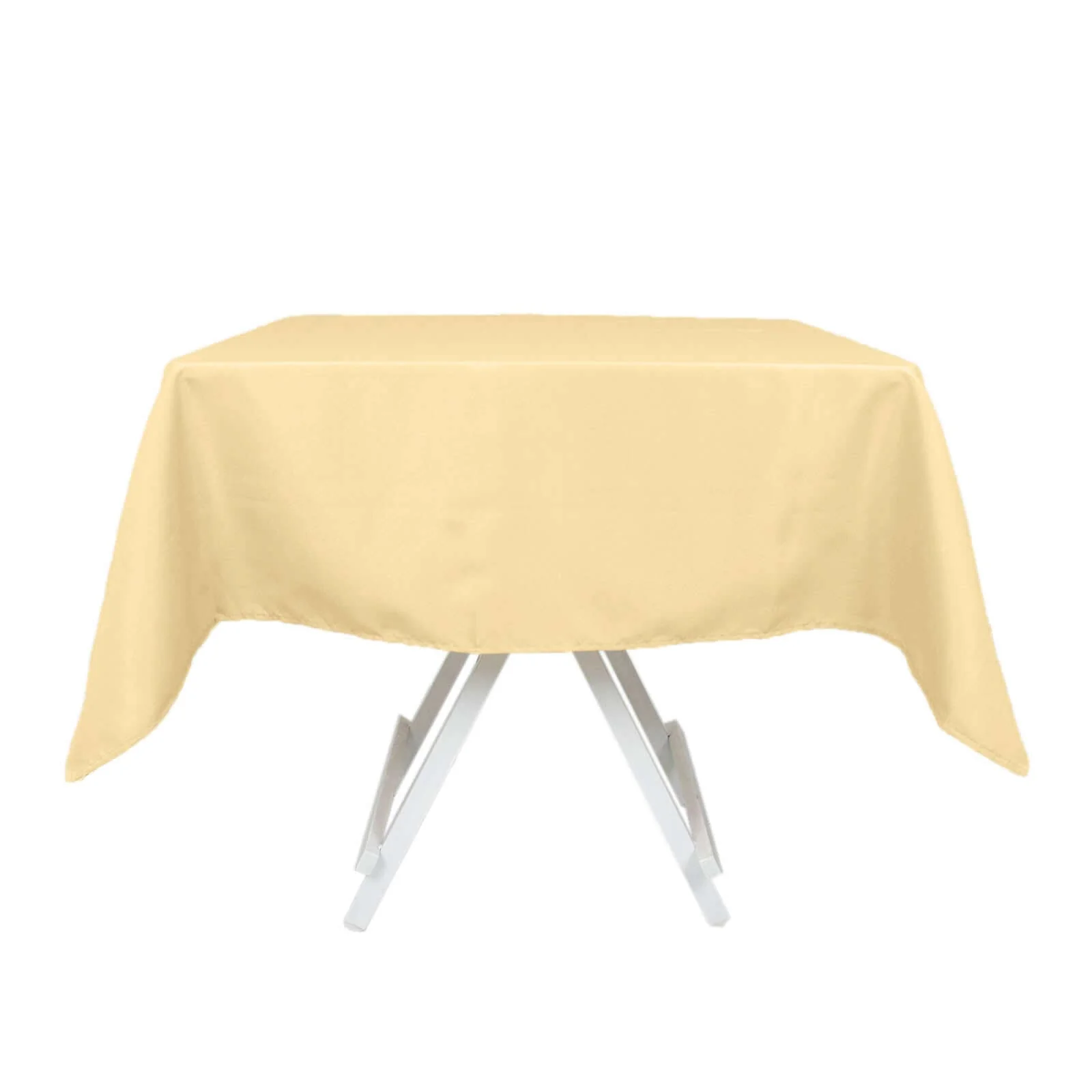 Premium Polyester Square Tablecloth 54"x54" Champagne - 220GSM Wrinkle-Resistant Table Cover - Image 6