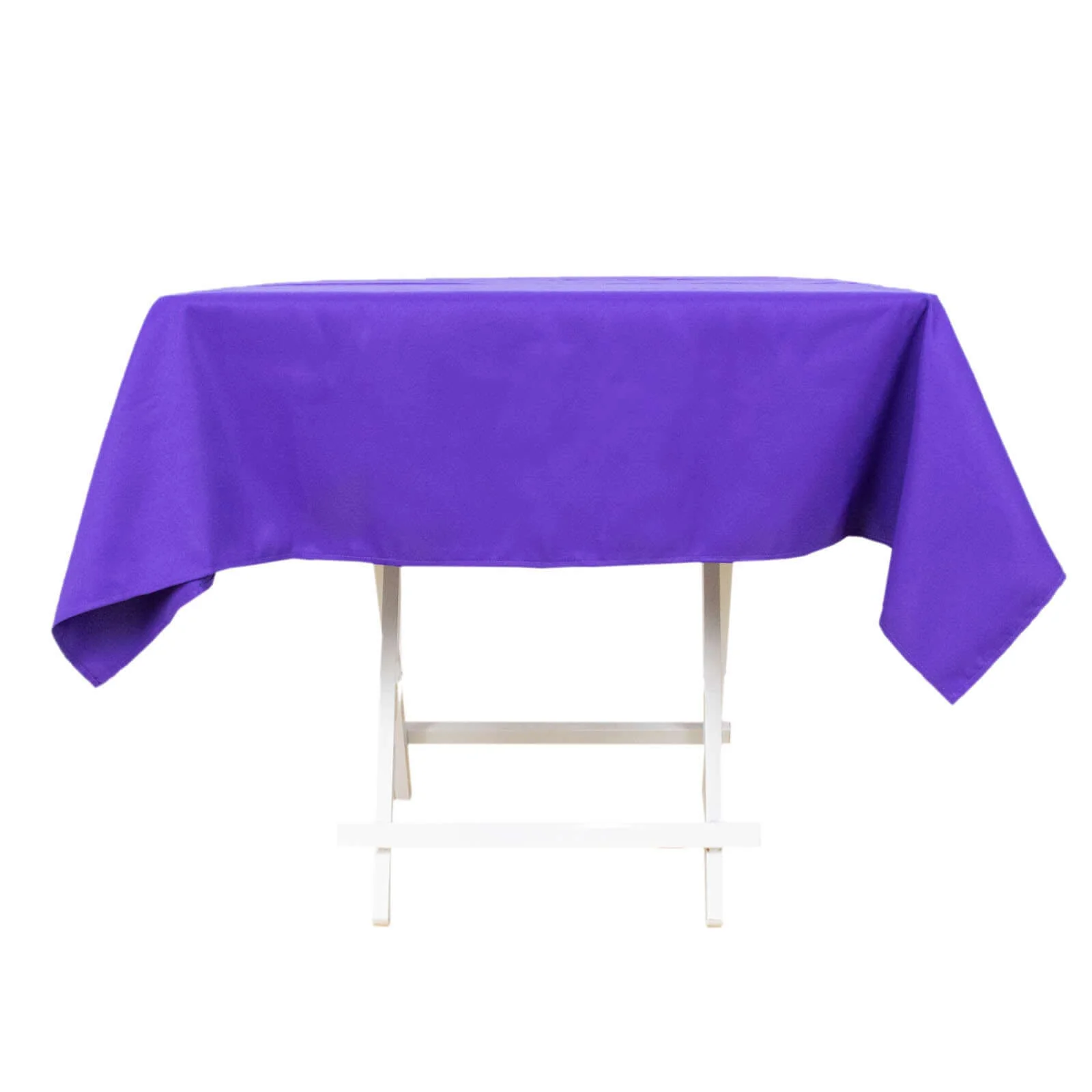 Premium Polyester Square Tablecloth 54"x54" Purple - 220GSM Wrinkle-Resistant Table Cover - Image 5