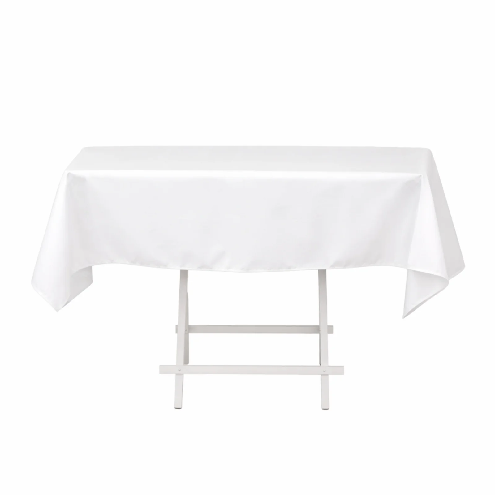 Premium Polyester Square Tablecloth 54"x54" White - 220GSM Wrinkle-Resistant & Durable Table Cover for Weddings and Parties - Image 5