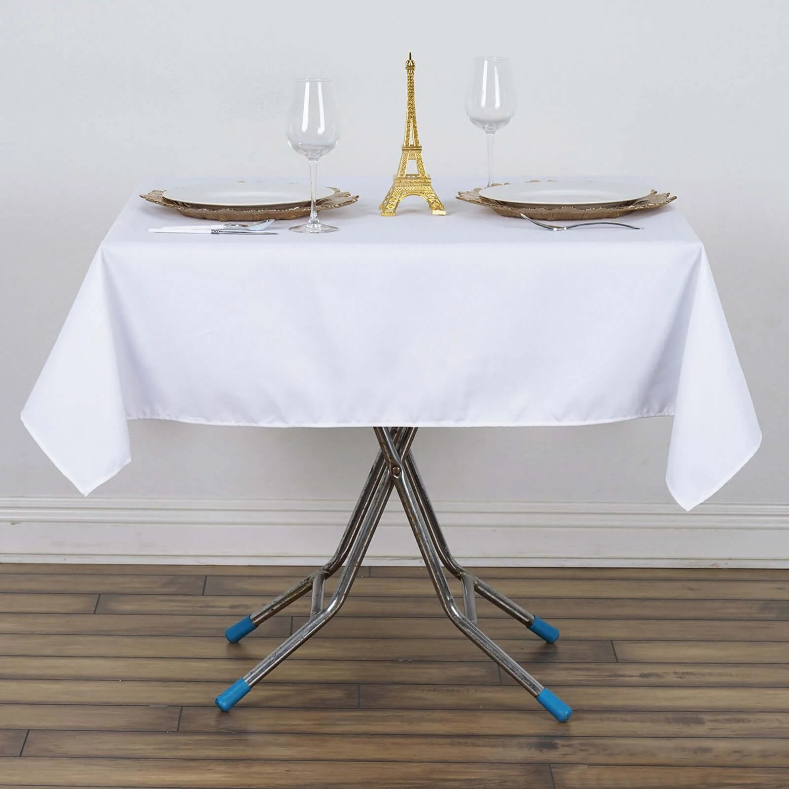 Premium Polyester Square Tablecloth 54"x54" White - 220GSM Wrinkle-Resistant & Durable Table Cover for Weddings and Parties - Image 7