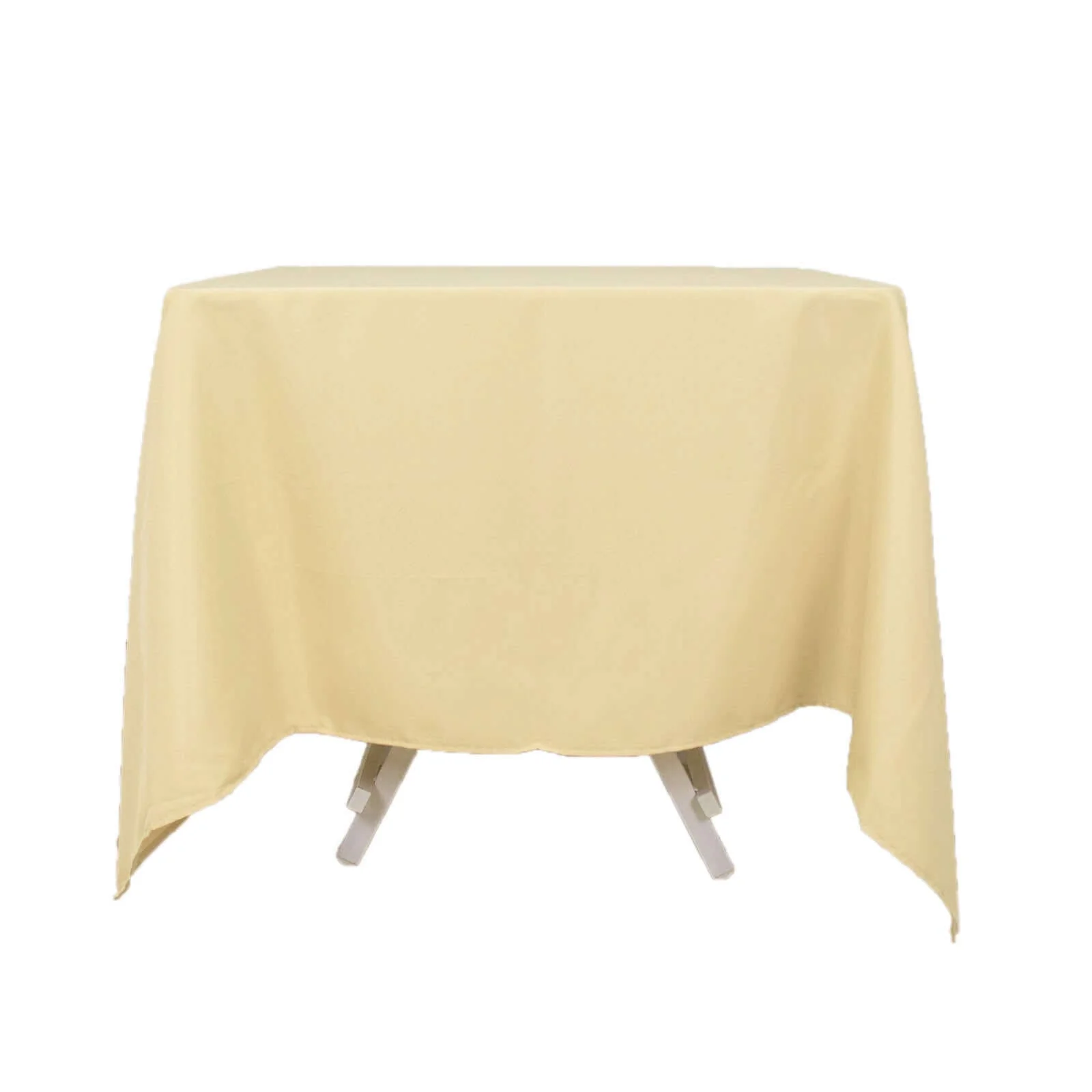 Premium Polyester Square Tablecloth 70"x70" Champagne - Wrinkle-Resistant 220GSM Table Topper - Image 6