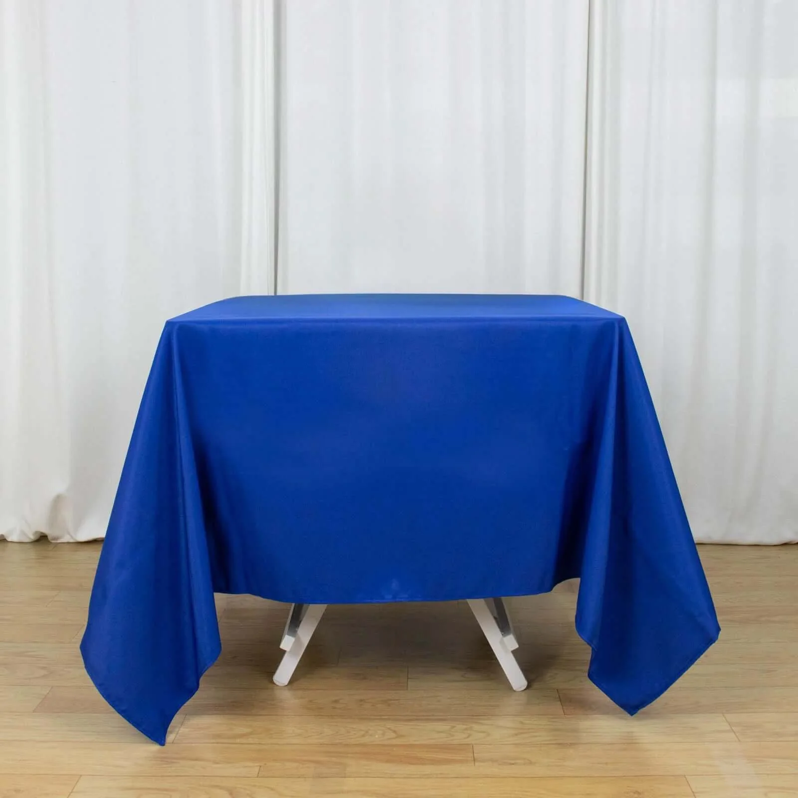Premium Polyester Square Tablecloth 70"x70" Royal Blue - Wrinkle-Resistant 220GSM Table Cover