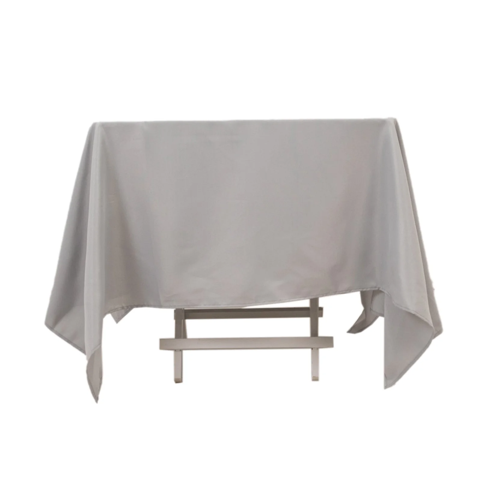 Premium Polyester Square Tablecloth 70"x70" Silver - Wrinkle-Resistant 220GSM Table Topper for Stylish Event Decor - Image 7