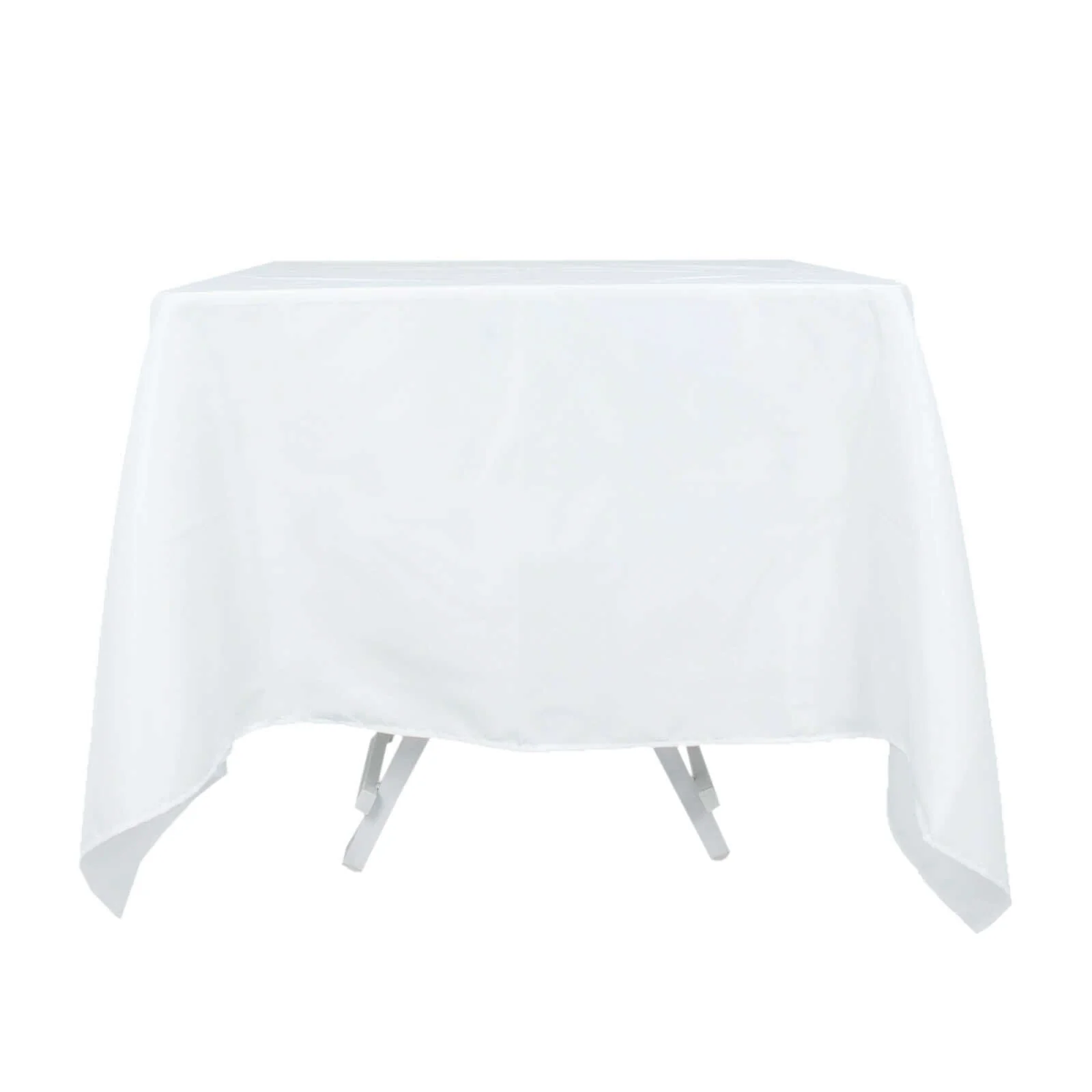 Premium Polyester Square Tablecloth 70"x70" White - Wrinkle-Resistant 220GSM Table Cover for Stylish Event Decor - Image 6