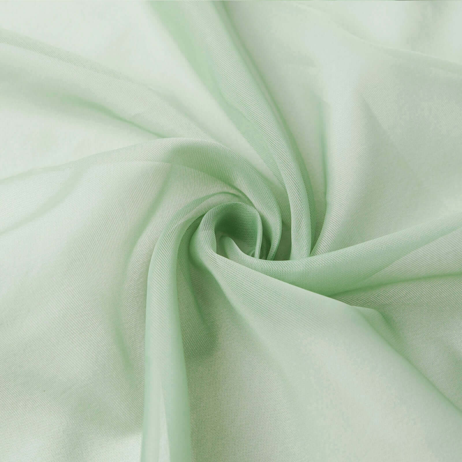 Sage Green Chiffon Drape Curtain, Durable Flame Resistant Backdrop Panel Ceiling Decoration With Rod Pocket 5ftx14ft - Image 2