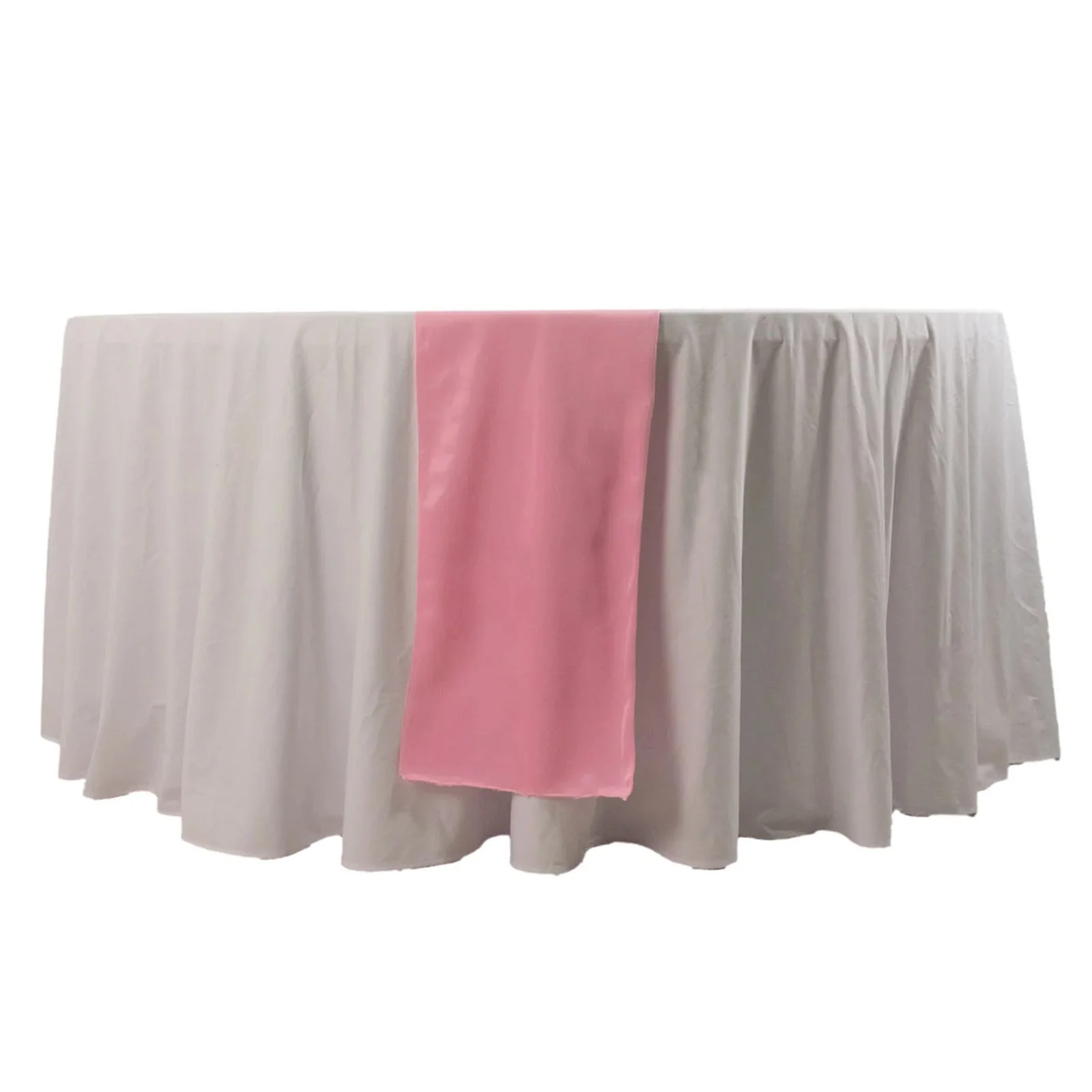 Scuba Polyester Table Runner 12"x108" Pink - Wrinkle-Free Table Linen - Image 8