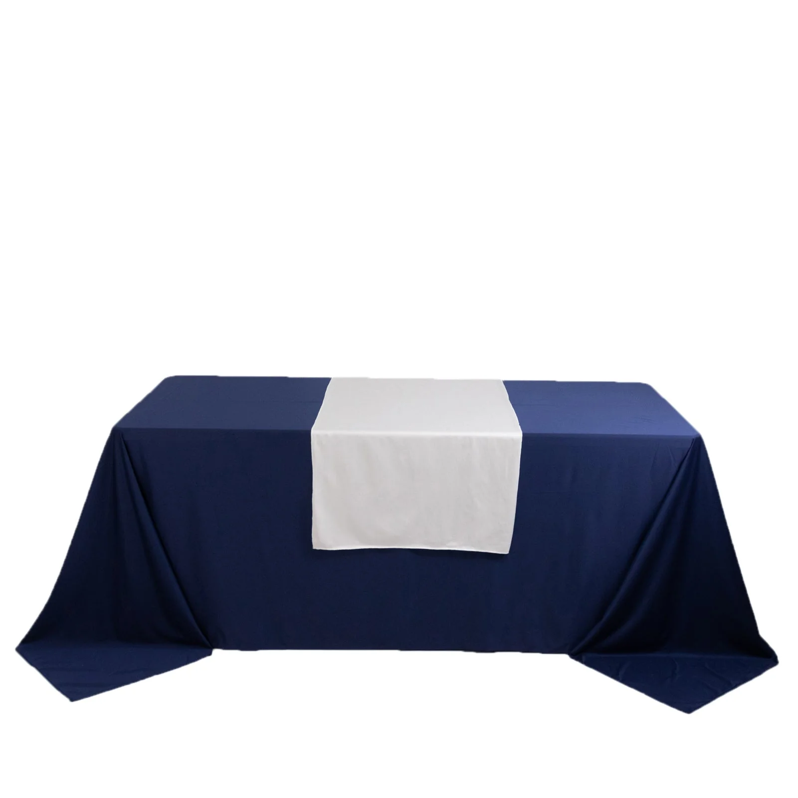 Scuba Polyester Wide Table Runner 24"x72" White - Wrinkle-Free Trade Show & Event Table Linen - Image 7