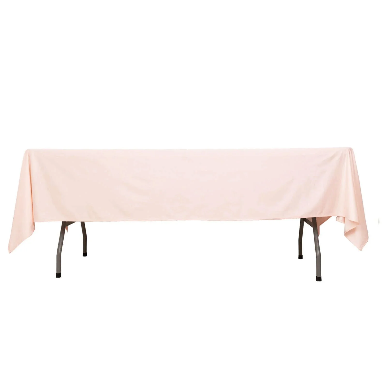 Scuba Rectangular Tablecloth 60"x102" Blush - Wrinkle Free Table Cover - Image 7