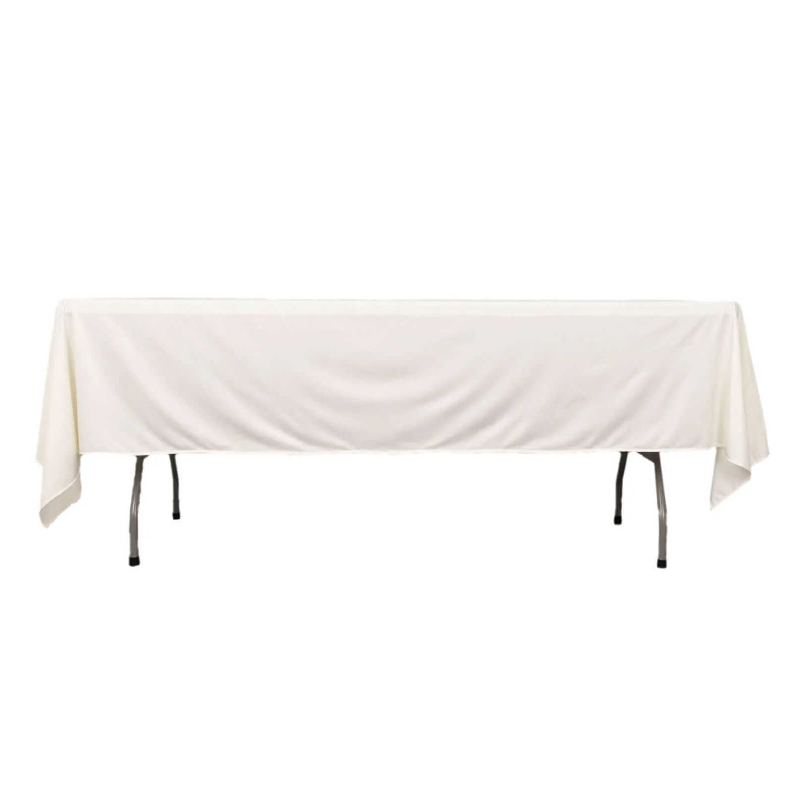 Scuba Rectangular Tablecloth 60"x102" Ivory - Wrinkle Free Table Cover - Image 6