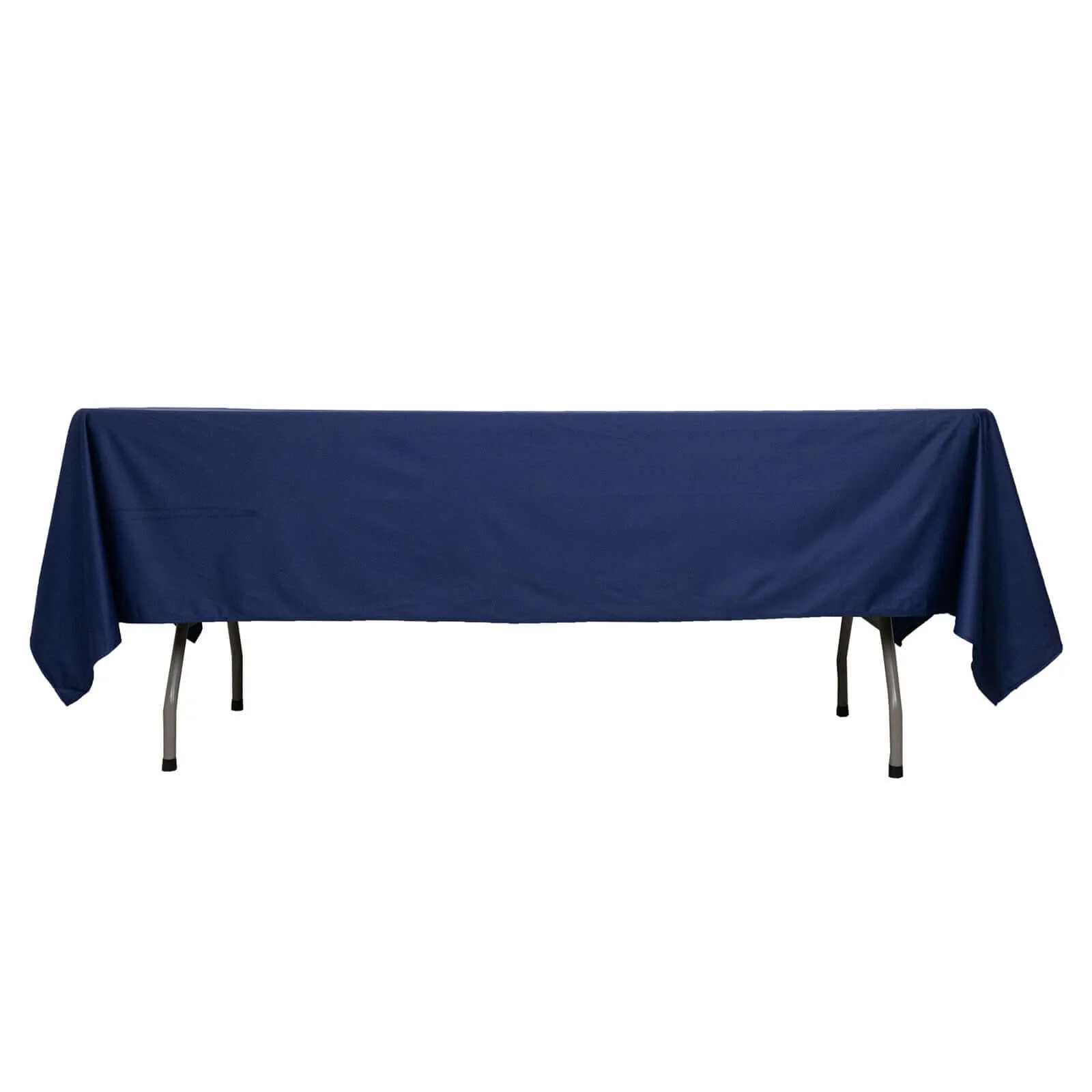 Scuba Rectangular Tablecloth 60"x102" Navy Blue - Wrinkle Free Table Cover - Image 7