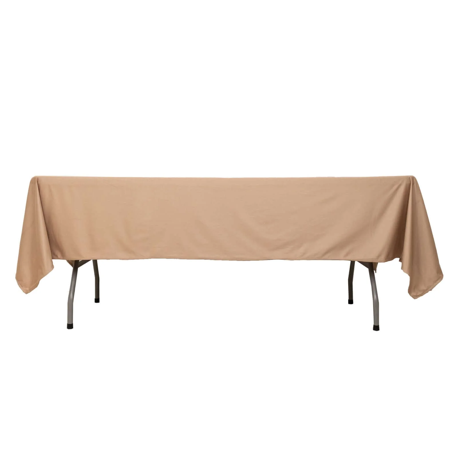 Scuba Rectangular Tablecloth 60"x102" Nude - Wrinkle Free Table Cover - Image 7