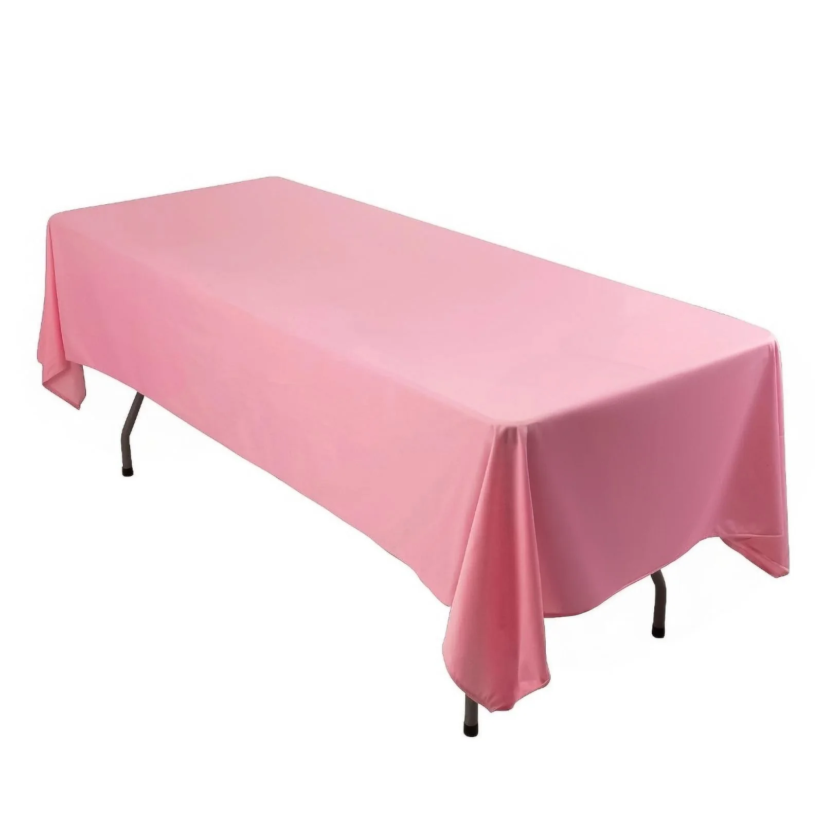Scuba Rectangular Tablecloth 60"x102" Pink - Wrinkle Free Table Cover - Image 3
