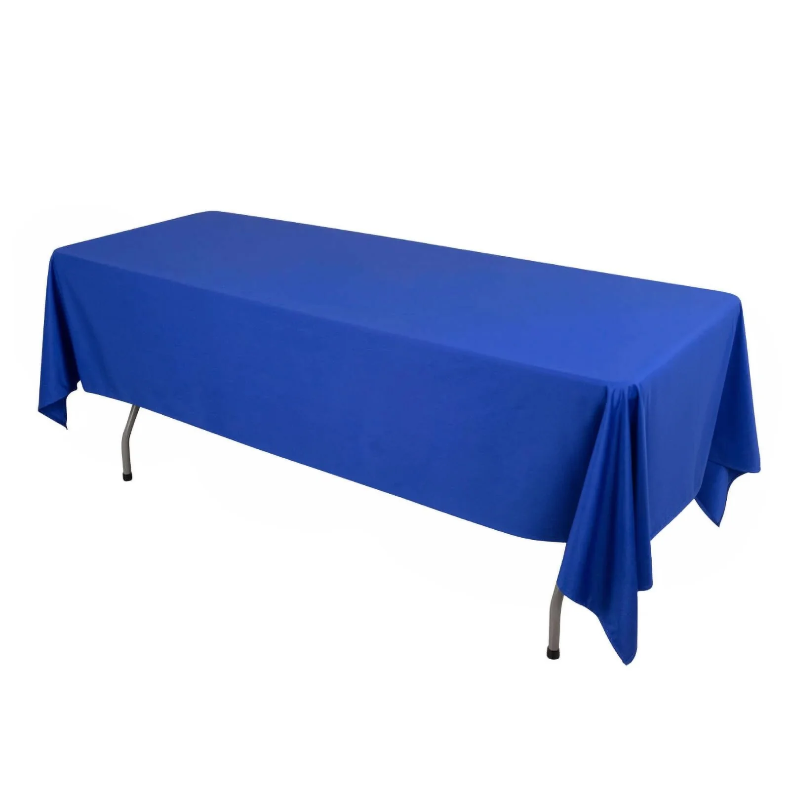 Scuba Rectangular Tablecloth 60"x102" Royal Blue - Wrinkle Free Table Cover - Image 3