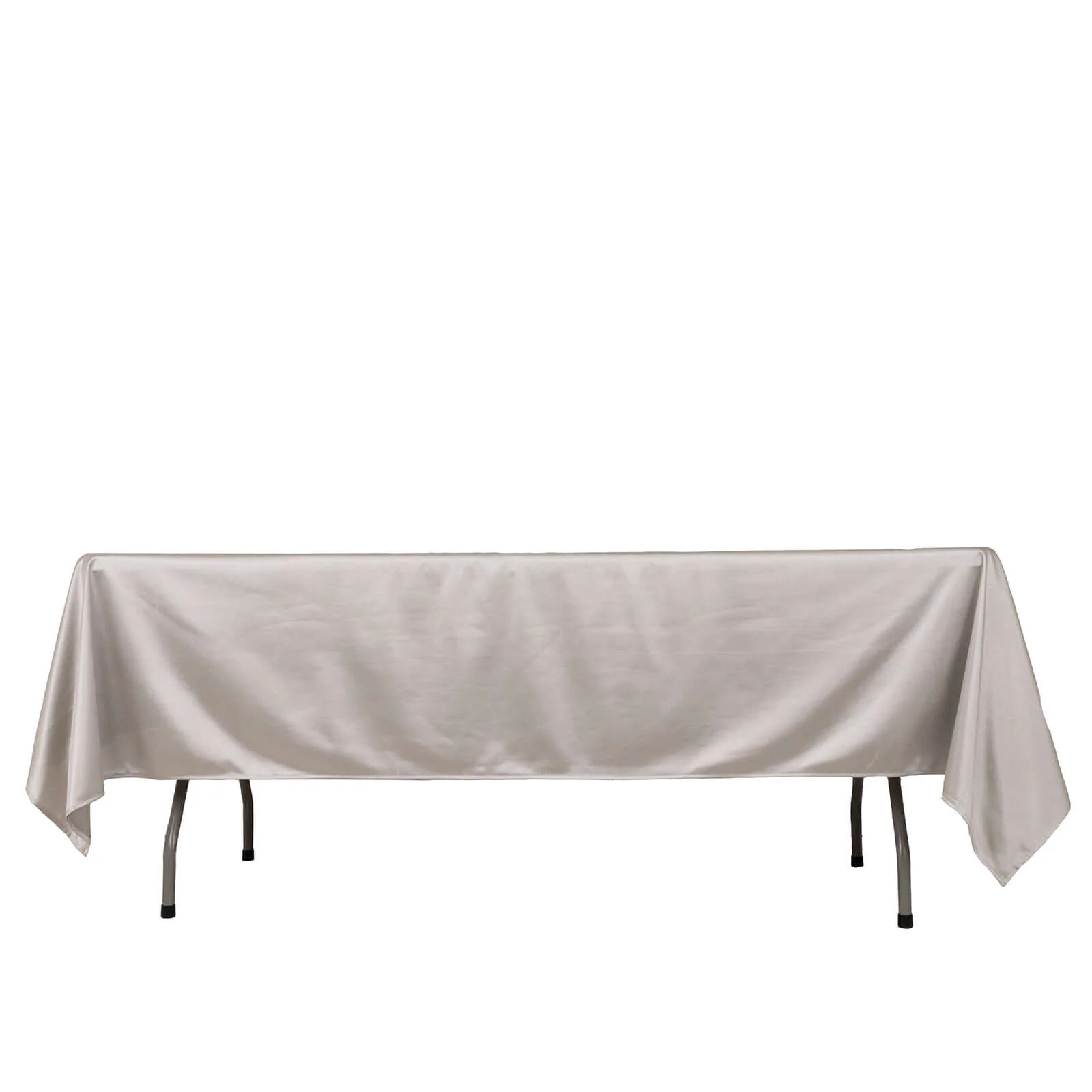 Scuba Rectangular Tablecloth 60"x102" Shimmer Silver - Wrinkle Free Table Cover - Image 7