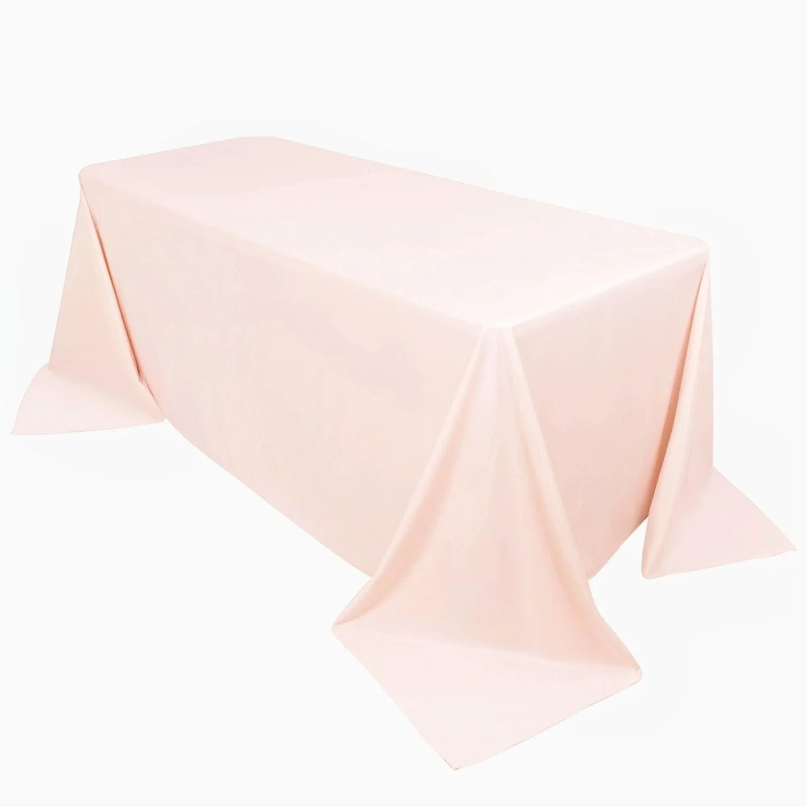 Scuba Rectangular Tablecloth 90"x132" Blush - Seamless Table Cover - Image 10