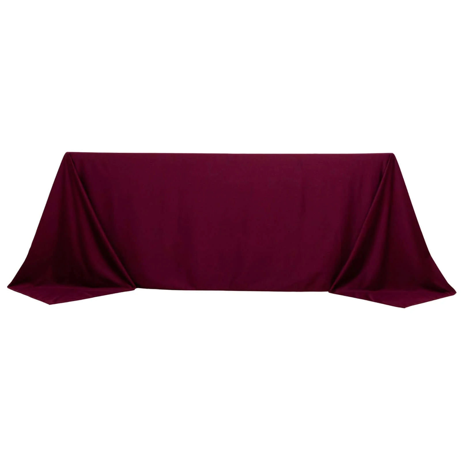 Scuba Rectangular Tablecloth 90"x132" Burgundy - Seamless Table Cover - Image 6