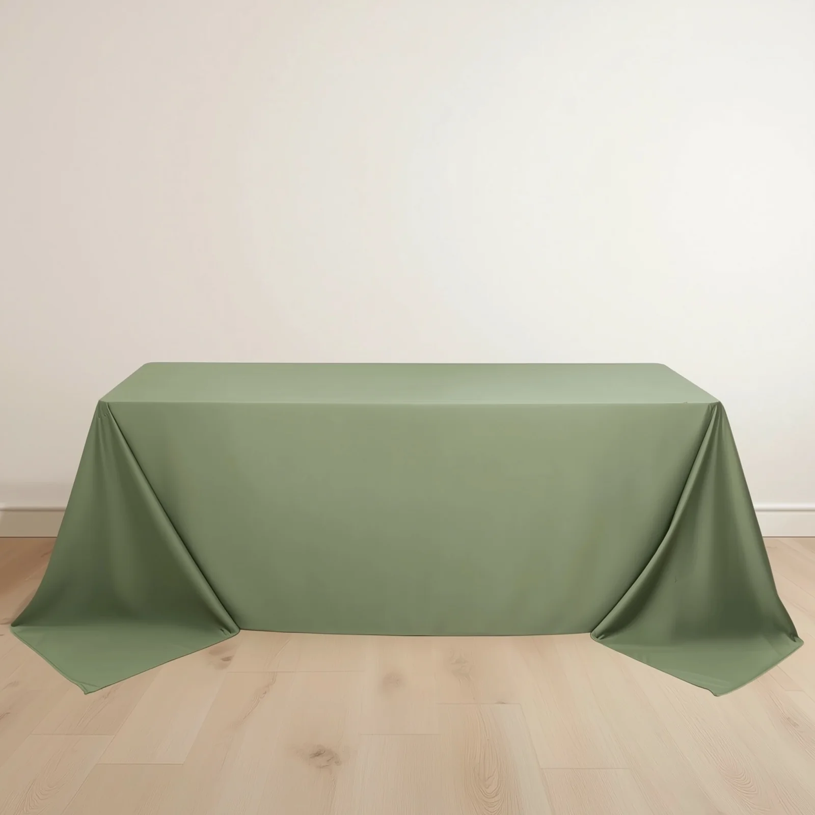Scuba Rectangular Tablecloth 90"x132" Dusty Sage Green - Seamless Table Cover