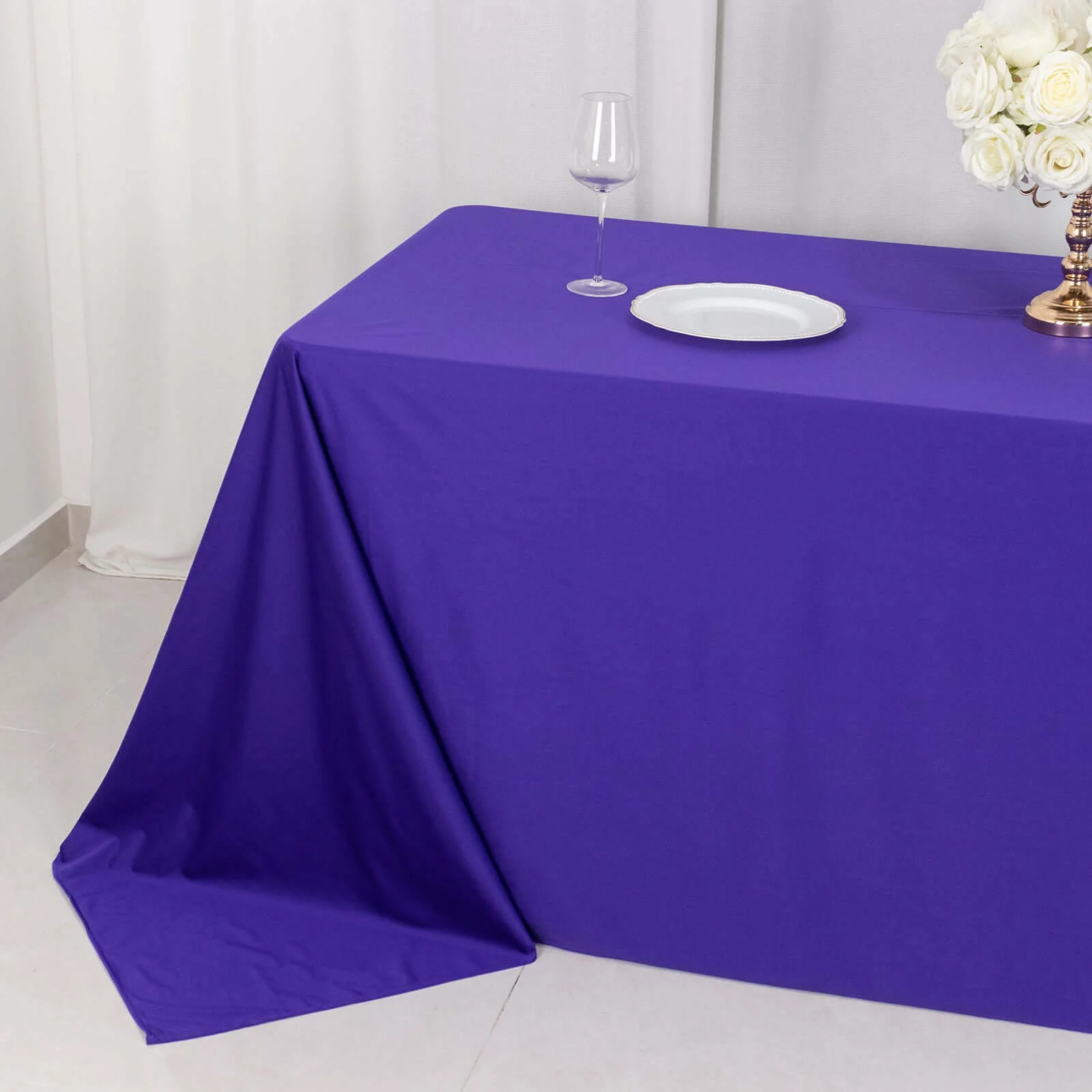 Scuba Rectangular Tablecloth 90"x132" Purple - Seamless Table Cover - Image 11