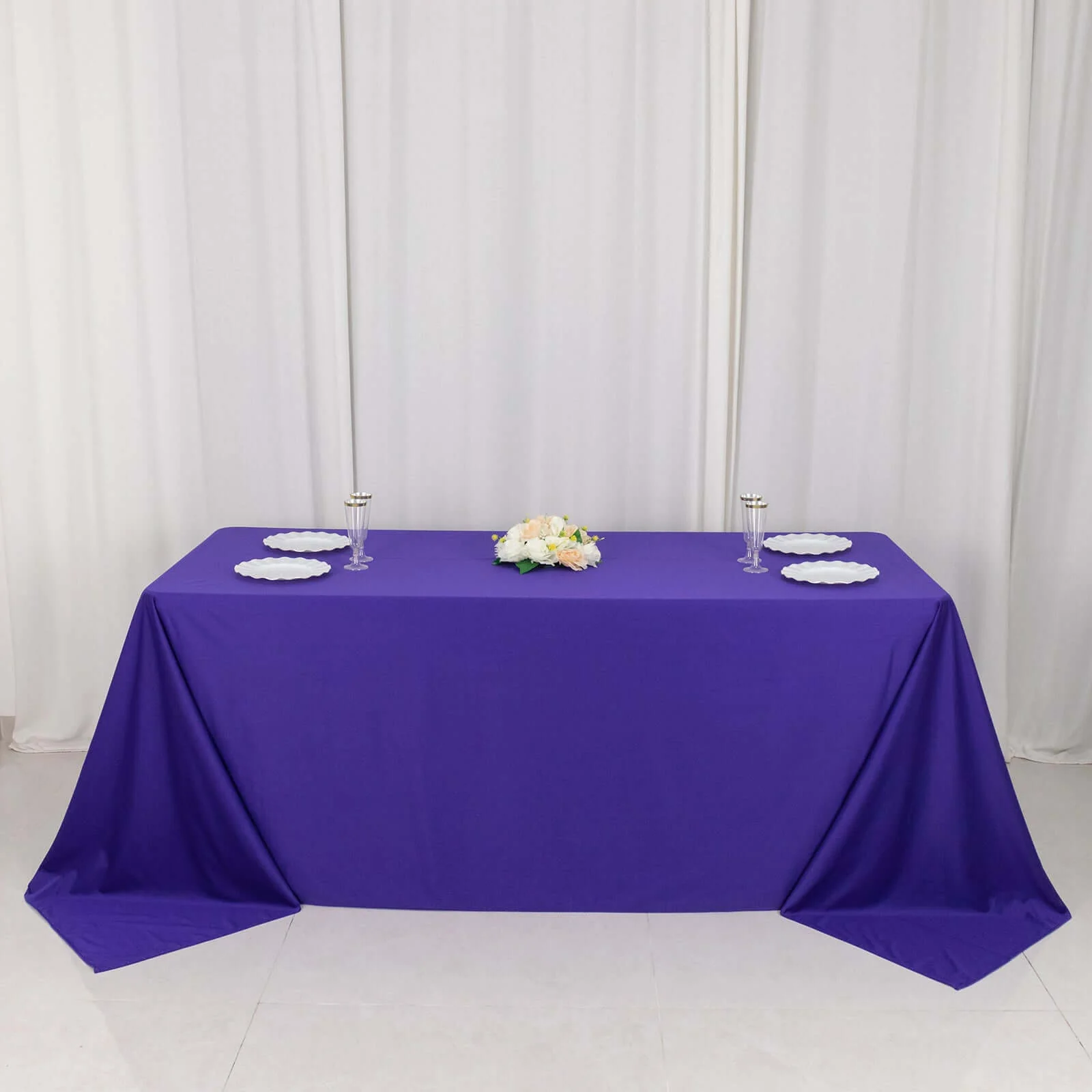 Scuba Rectangular Tablecloth 90"x132" Purple - Seamless Table Cover - Image 16