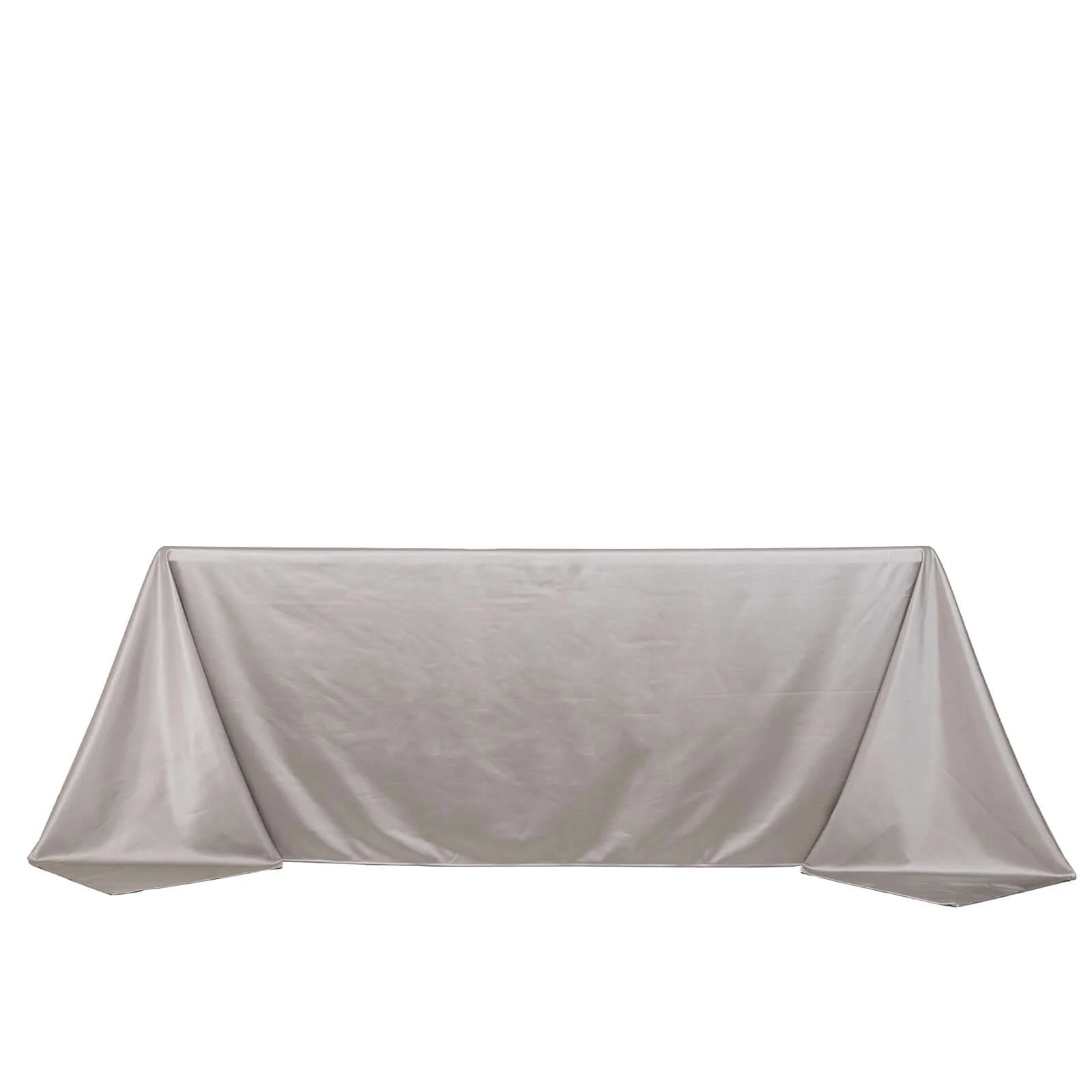 Scuba Rectangular Tablecloth 90"x132" Shimmer Silver - Seamless & Wrinkle Free Table Cover - Image 6