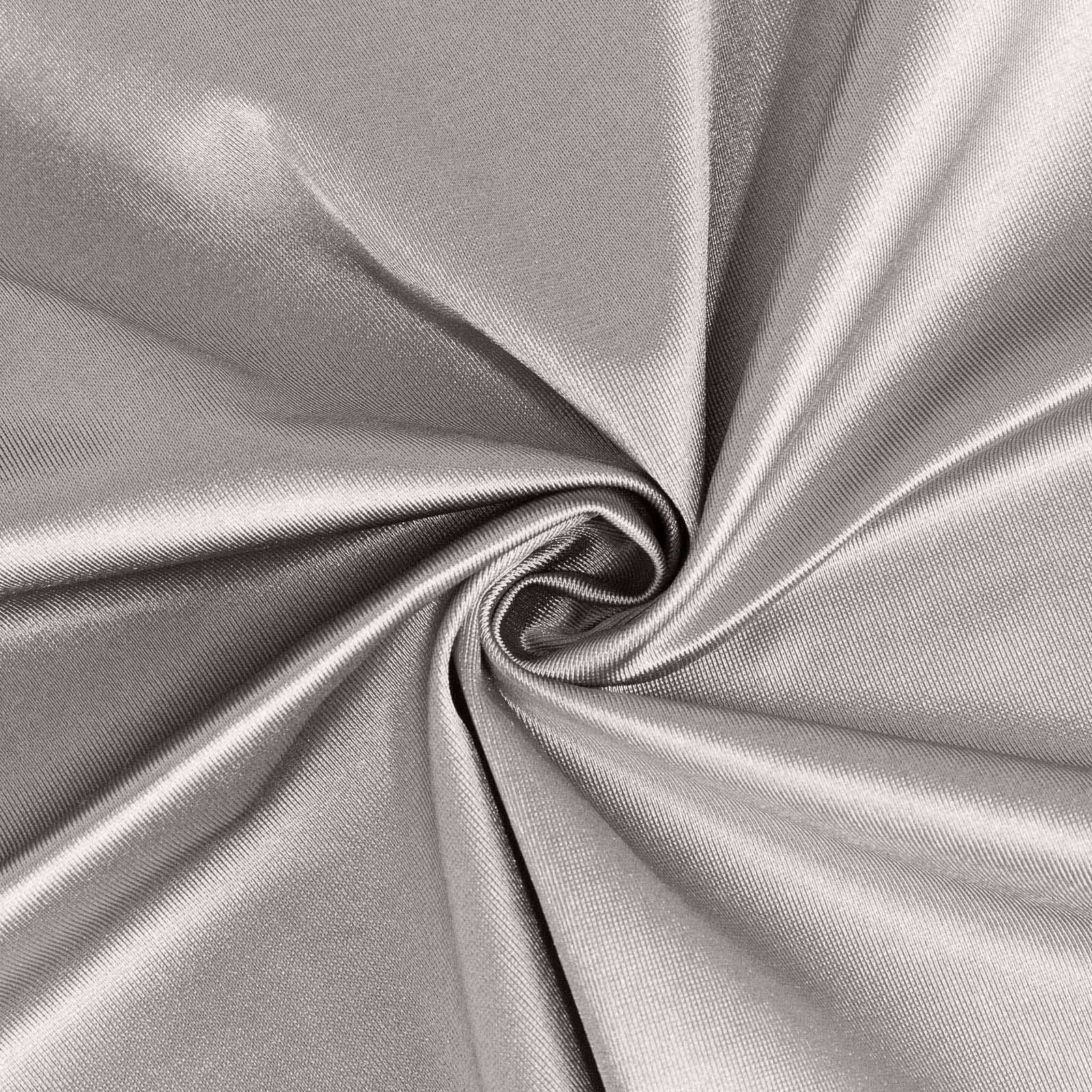 Scuba Rectangular Tablecloth 90"x132" Shimmer Silver - Seamless & Wrinkle Free Table Cover - Image 8