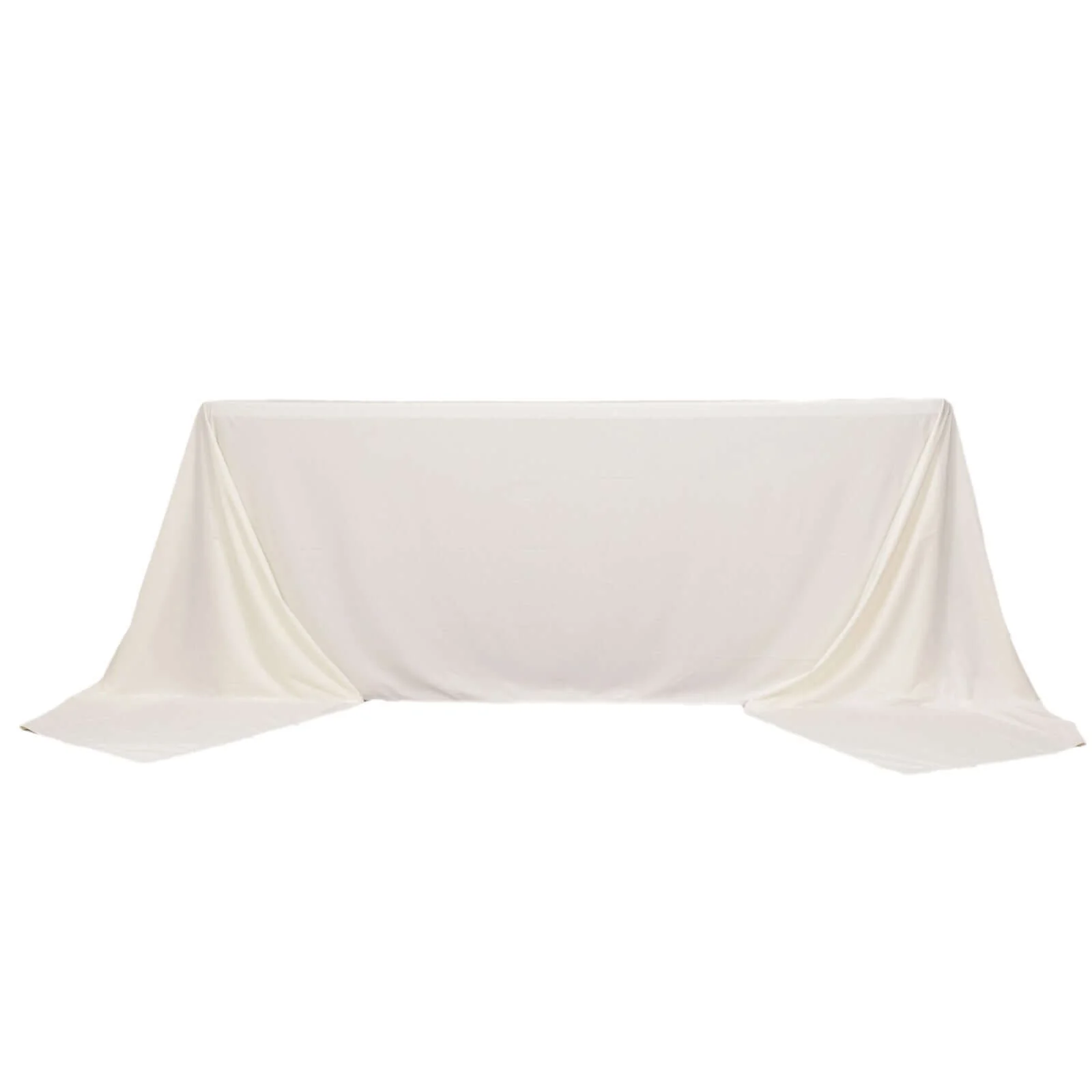 Scuba Rectangular Tablecloth 90"x156" Ivory - Seamless & Wrinkle Free Table Cover - Image 6