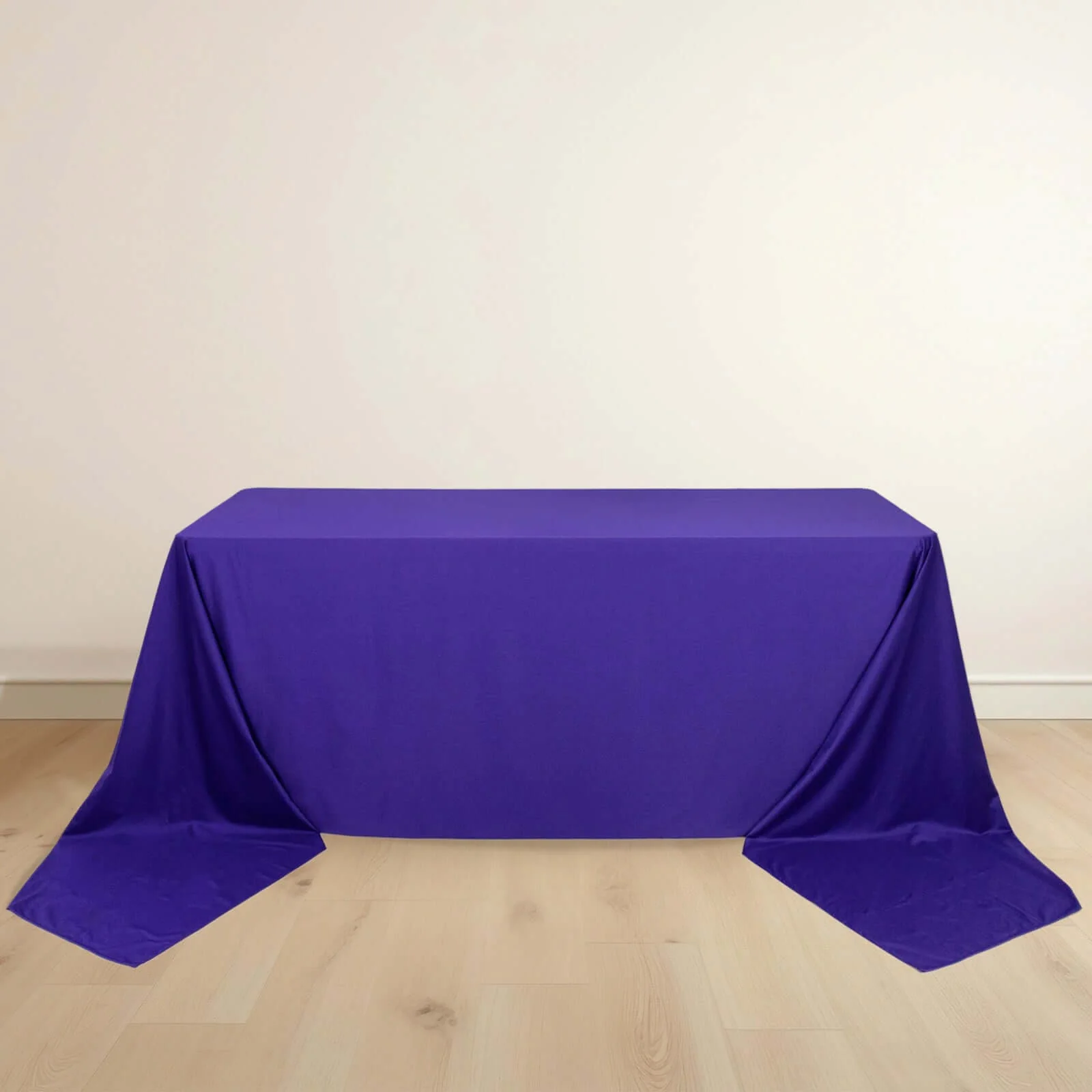 Scuba Rectangular Tablecloth 90"x156" Purple - Seamless & Wrinkle Free Table Cover