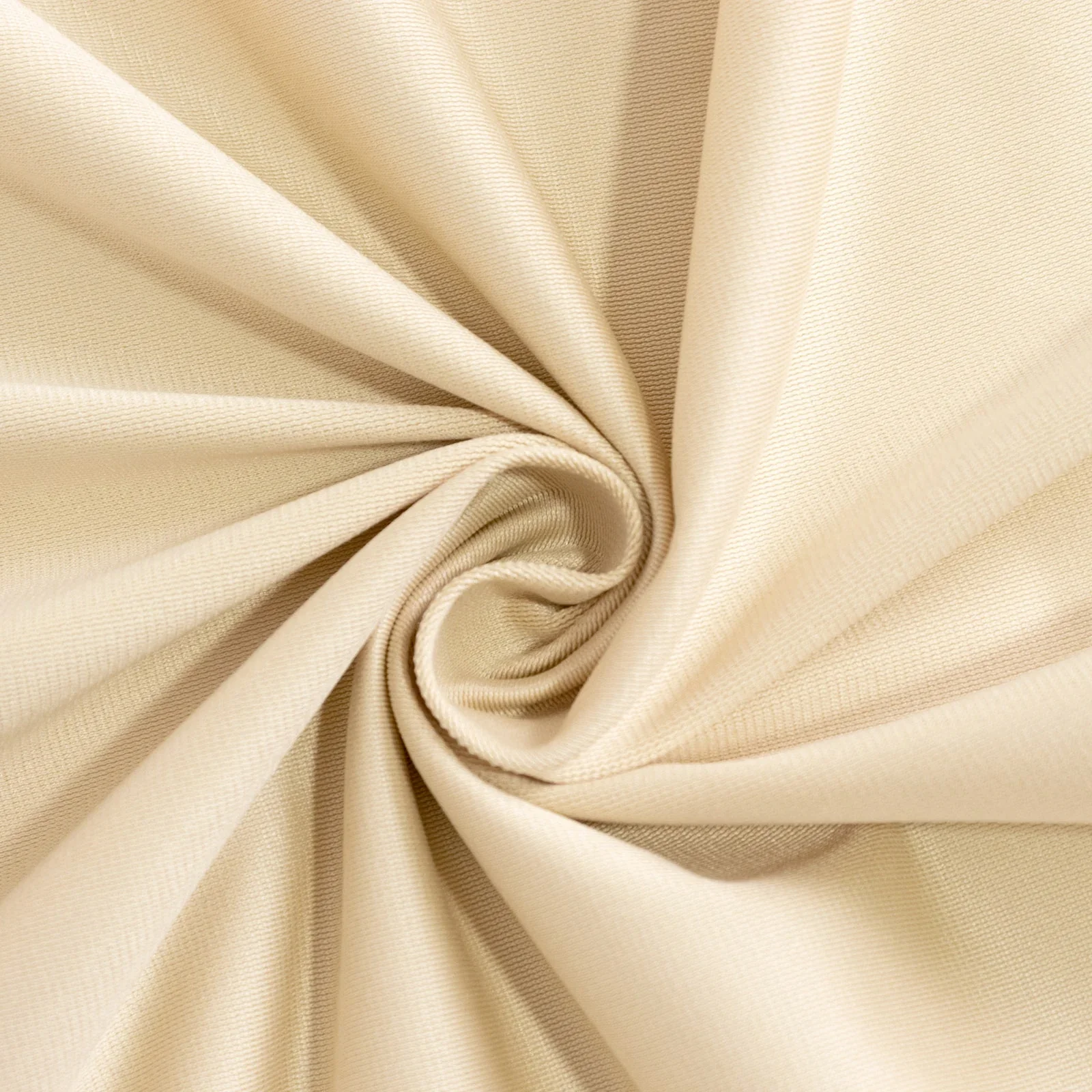 Scuba Round Tablecloth 108" Beige - Wrinkle Free Table Cover - Image 8