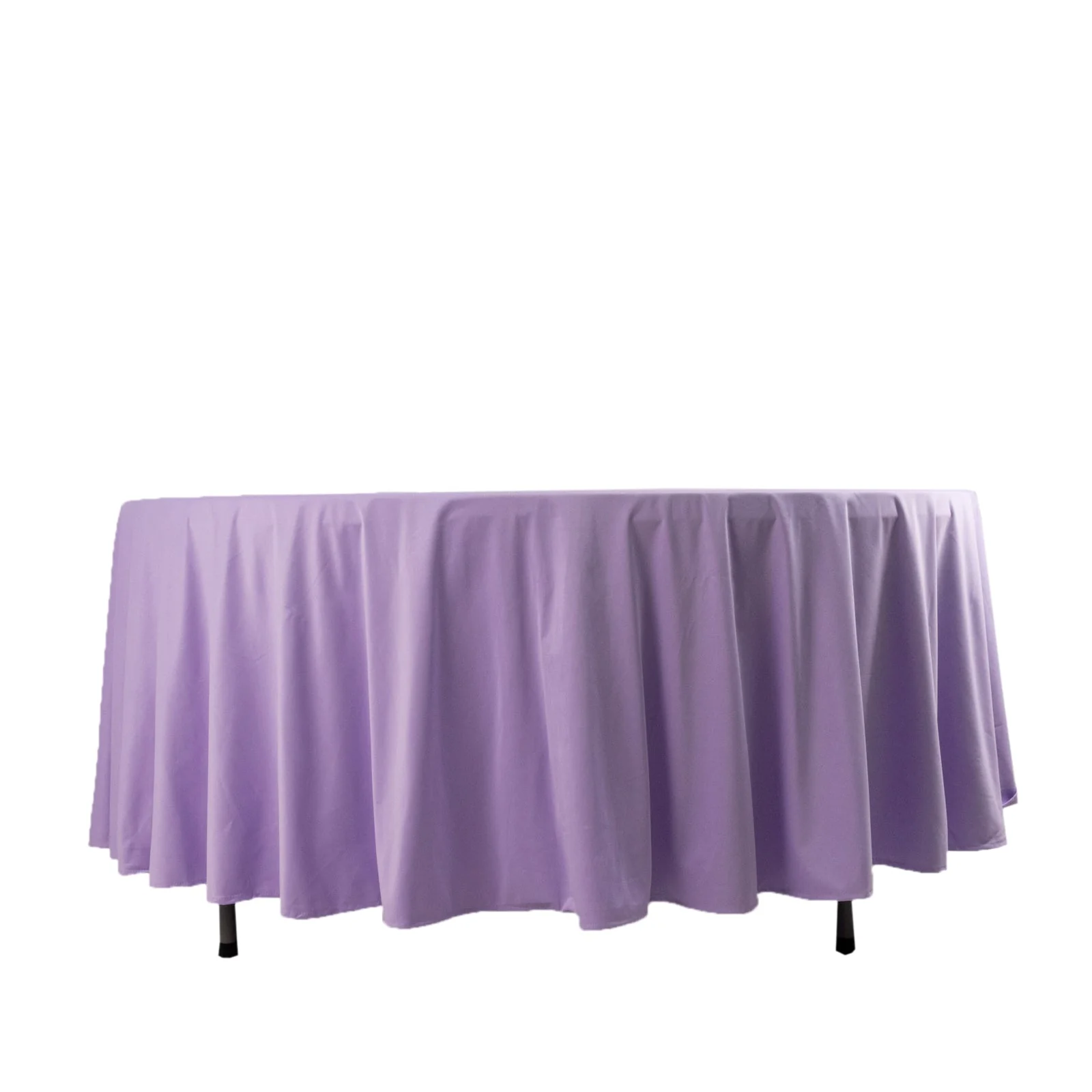 Scuba Round Tablecloth 108" Lavender Lilac - Wrinkle Free Table Cover - Image 5