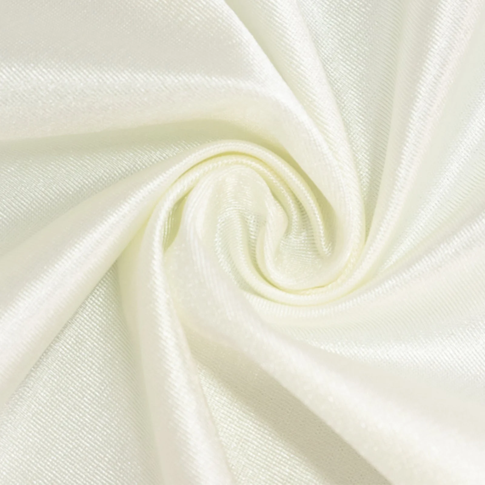 Scuba Round Tablecloth 108" Shimmer Pearl White - Wrinkle Free Table Cover - Image 8