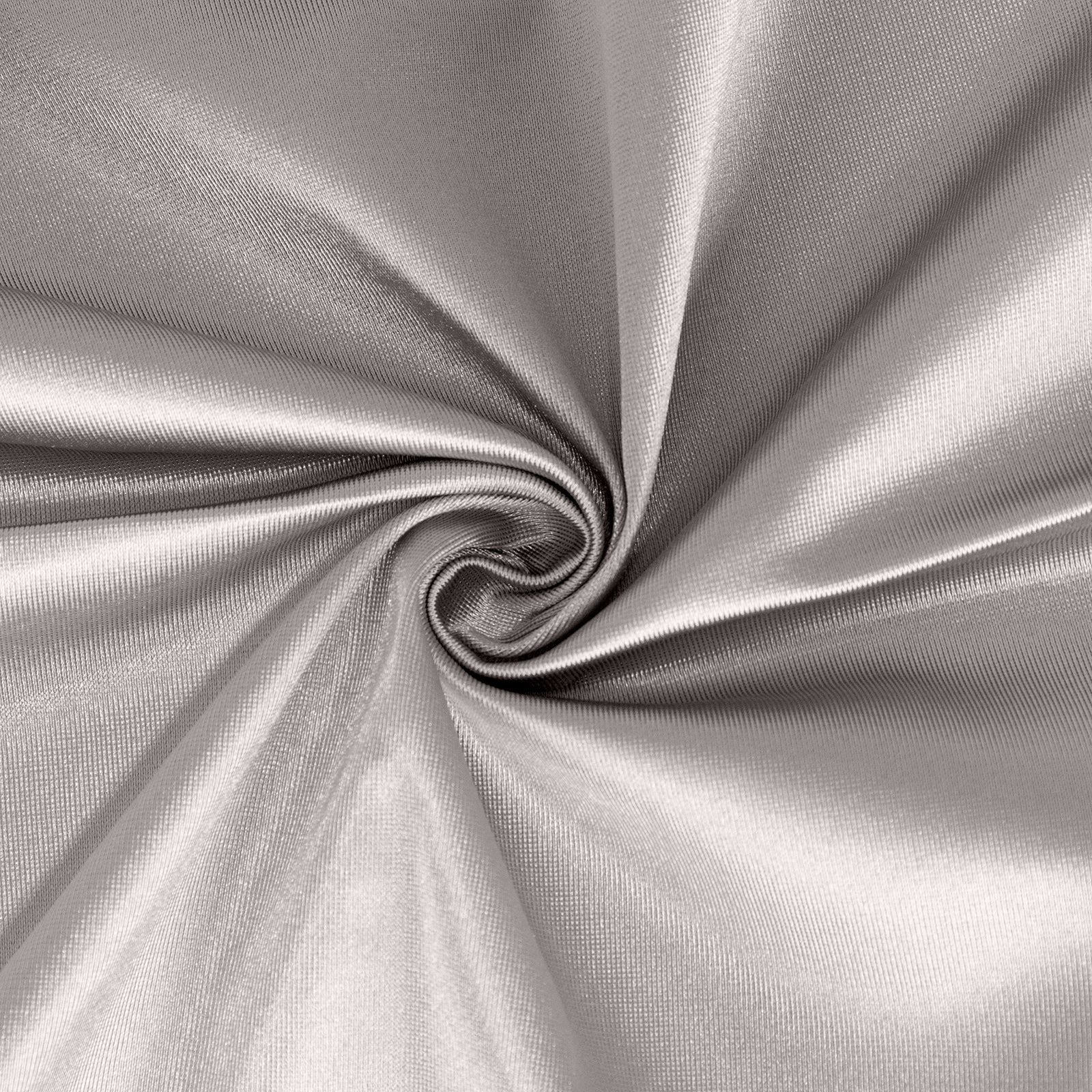 Scuba Round Tablecloth 120" Shimmer Silver - Seamless Table Cover - Image 6