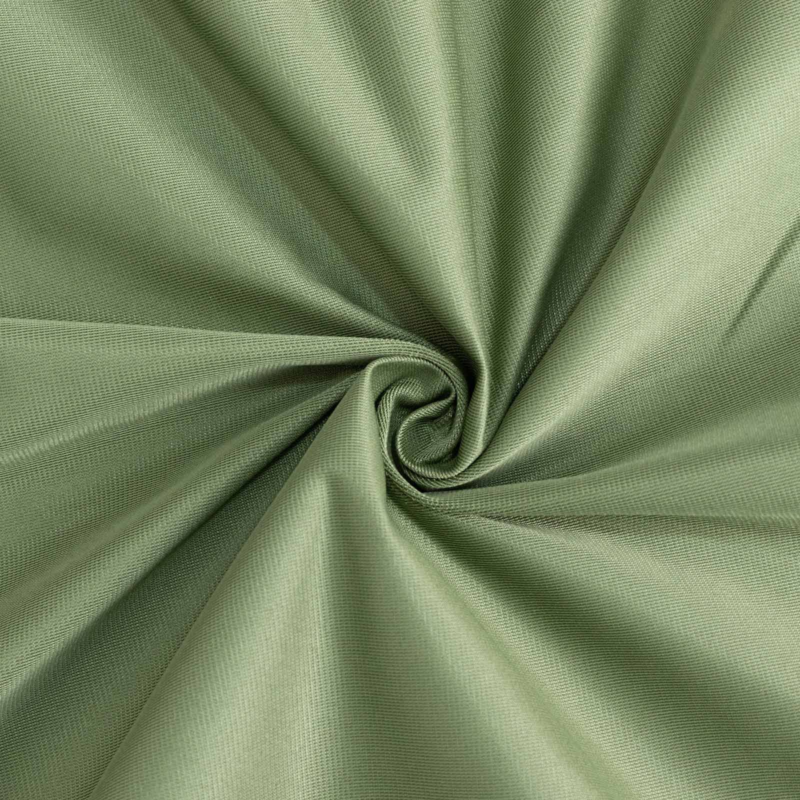 Scuba Round Tablecloth 132" Dusty Sage Green - Seamless & Wrinkle Free Table Cover - Image 8
