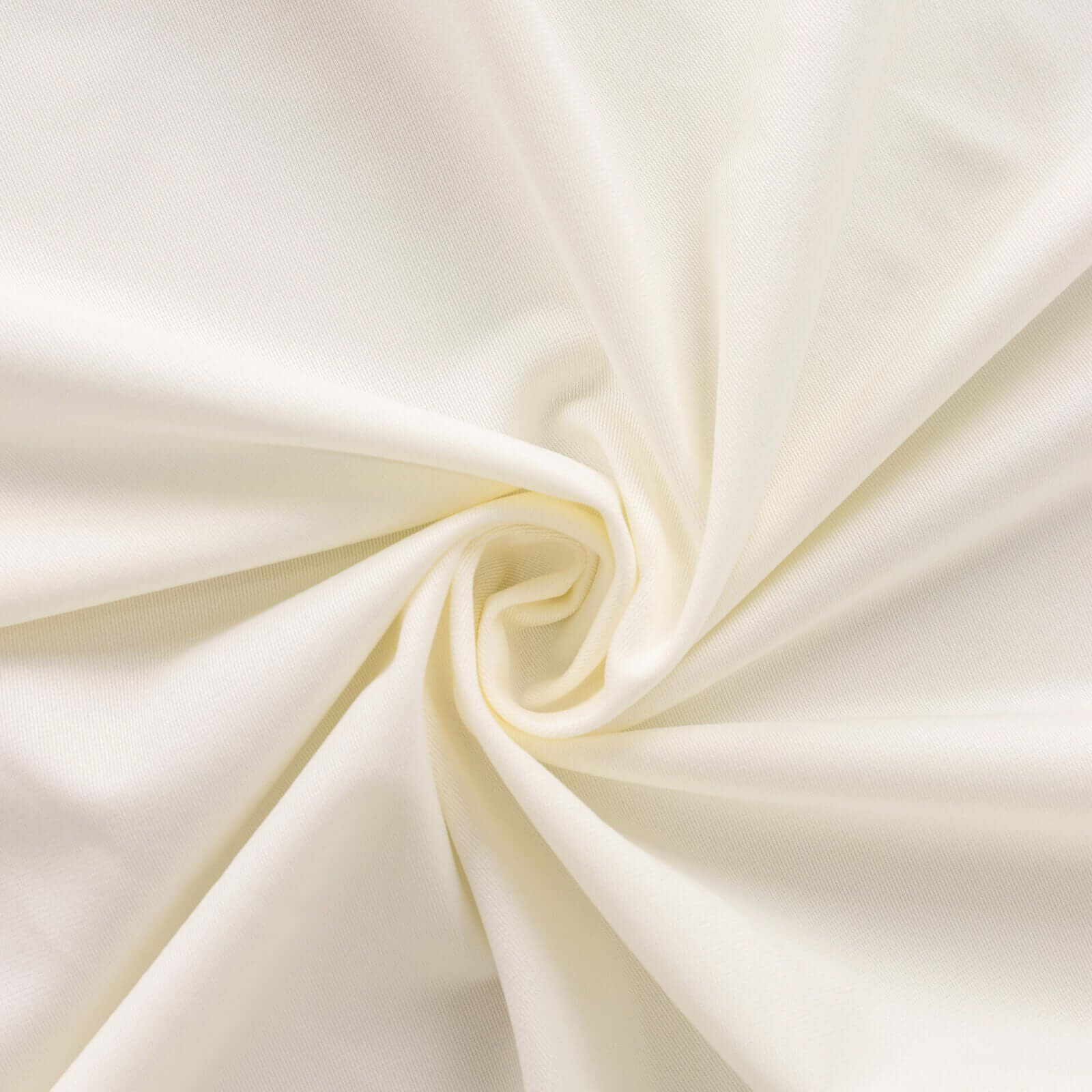 Scuba Round Tablecloth 132" Ivory - Seamless & Wrinkle Free Table Cover - Image 8