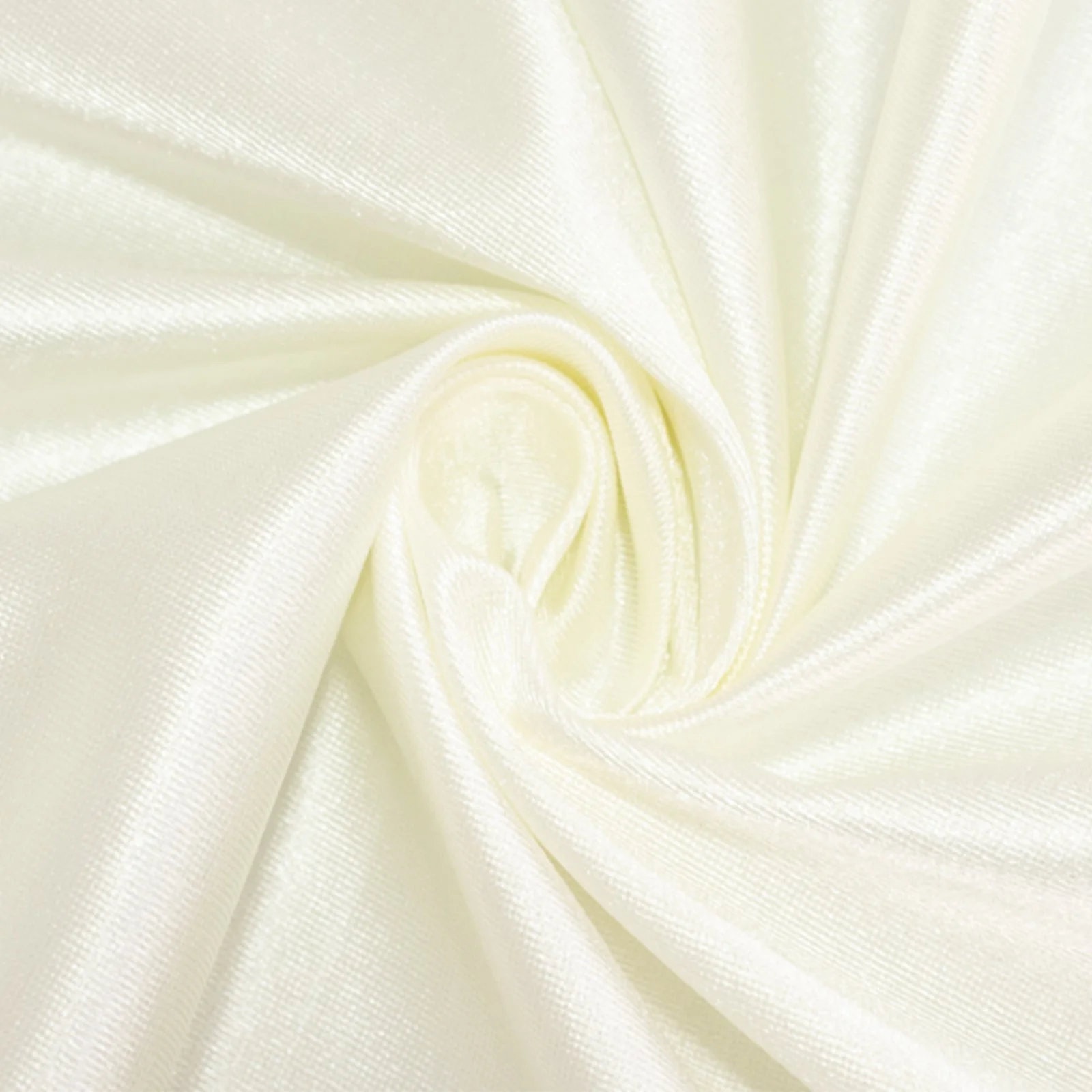 Scuba Round Tablecloth 132" Shimmer Pearl White - Seamless & Wrinkle Free Table Cover - Image 8