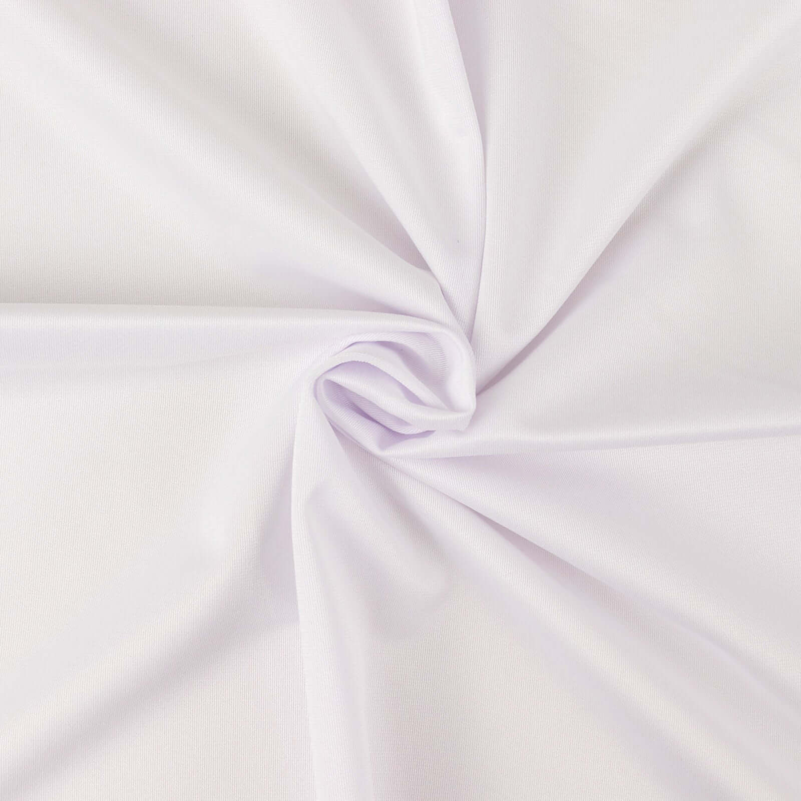 Scuba Round Tablecloth 132" White - Wrinkle Free & Stain Resistant Sophisticated Seamless Table Cover - Image 8