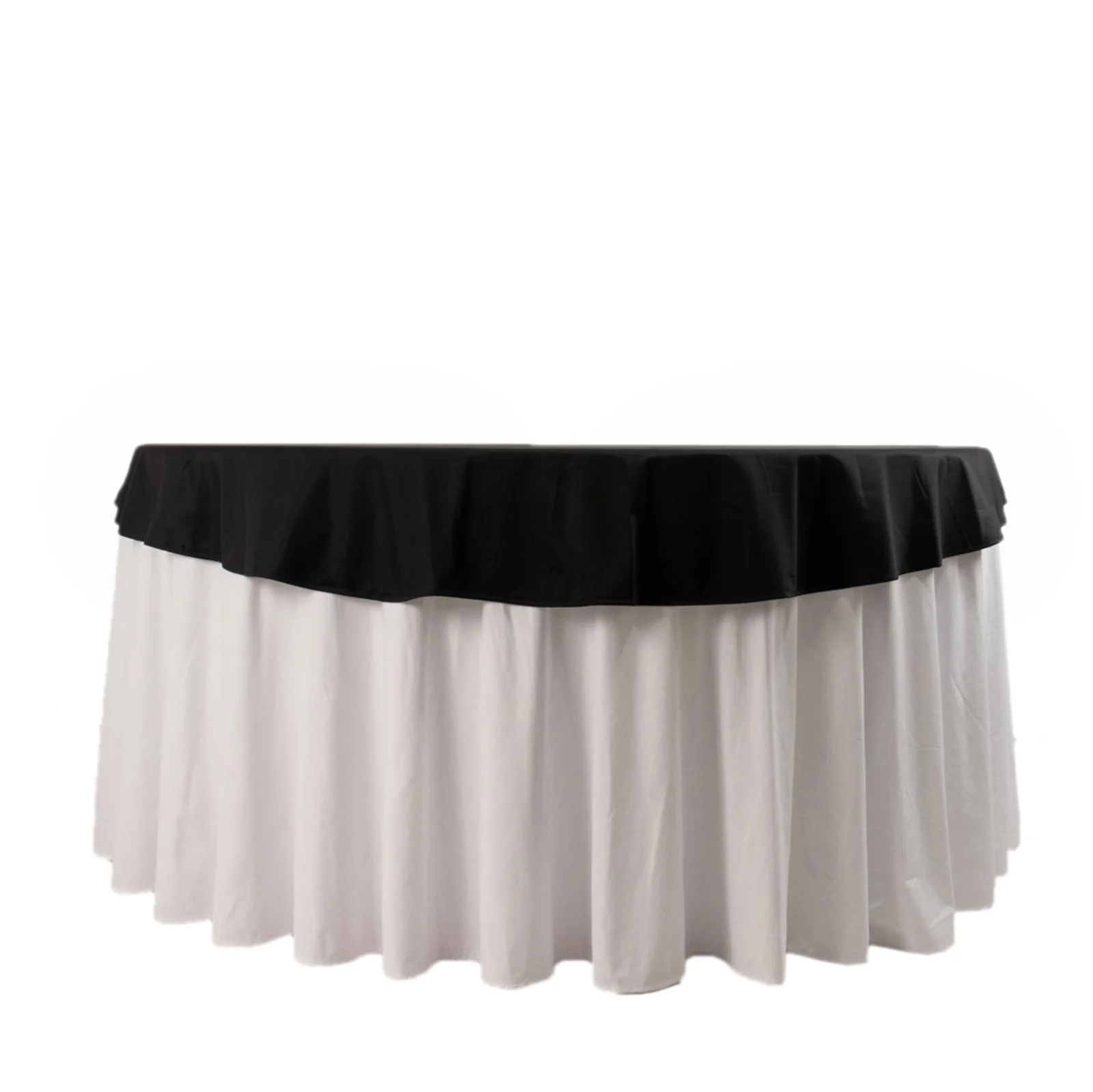 Scuba Round Tablecloth 70" Black - Wrinkle Free & Stain Resistant Sophisticated Table Cover - Image 7