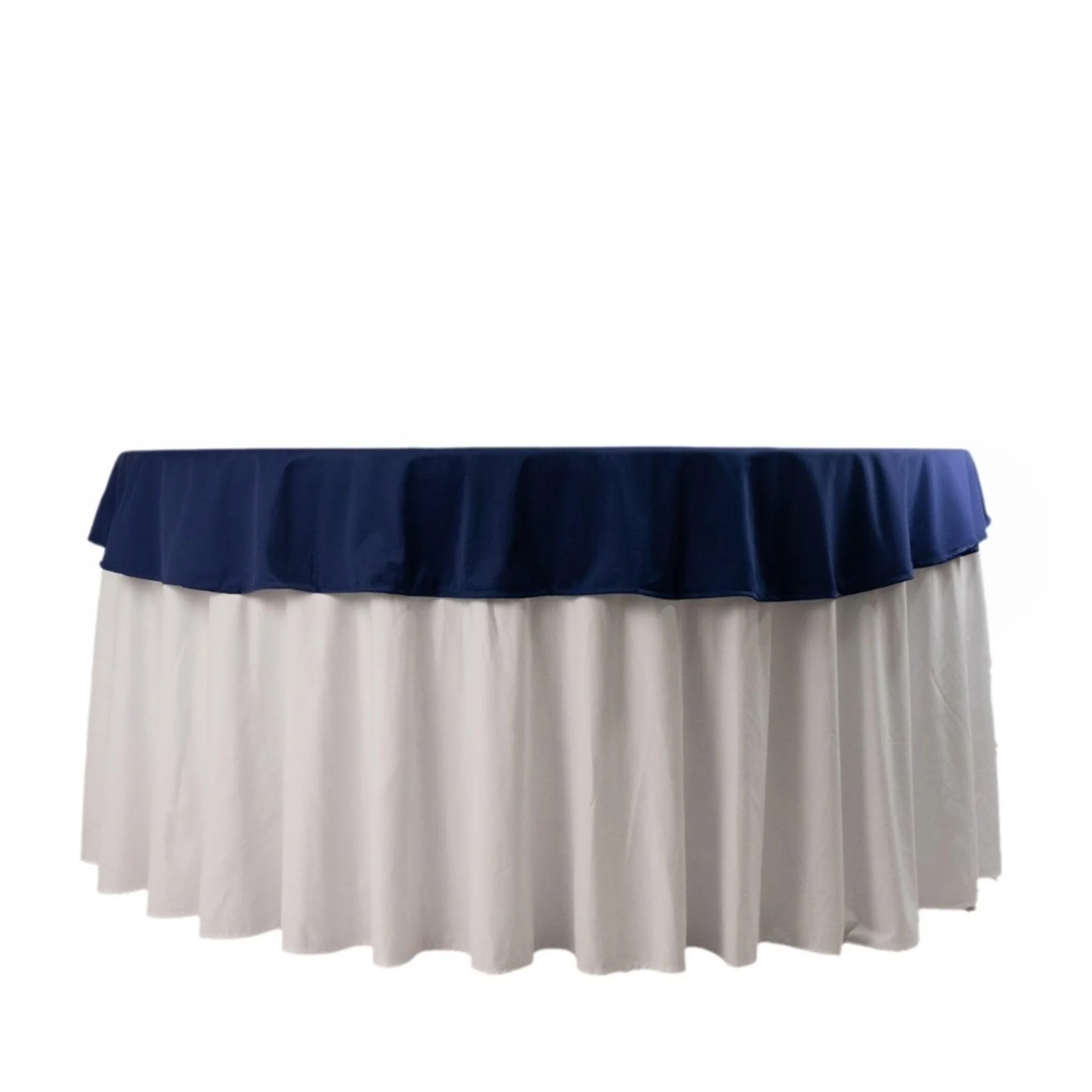 Scuba Round Tablecloth 70" Navy Blue - Wrinkle Free Table Cover - Image 10