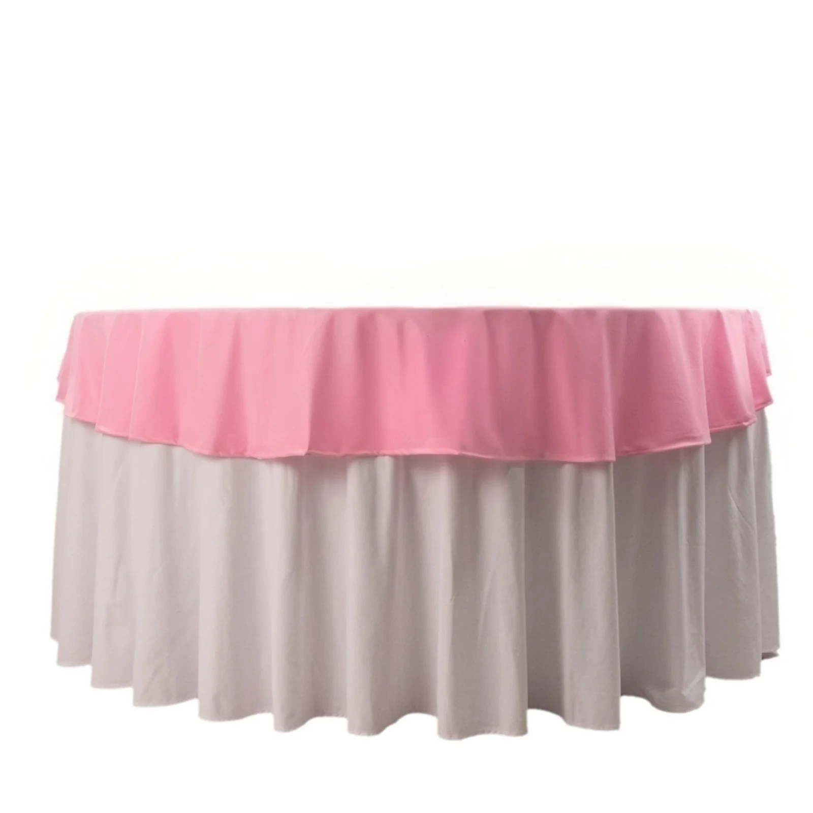 Scuba Round Tablecloth 70" Pink - Wrinkle Free Table Cover - Image 10