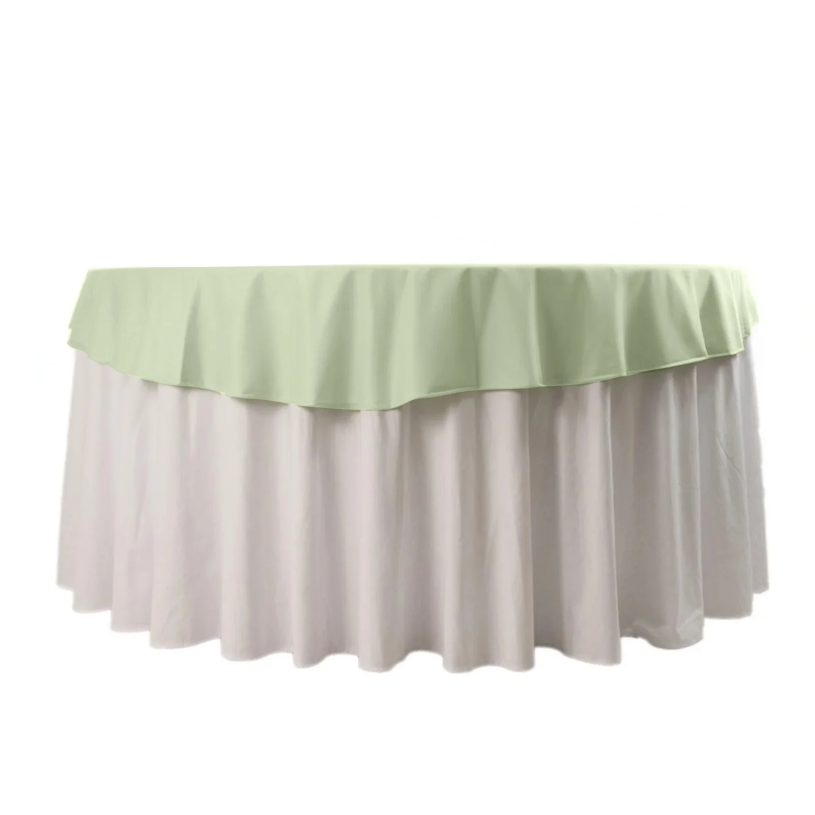 Scuba Round Tablecloth 70" Sage Green - Wrinkle Free Table Cover - Image 3