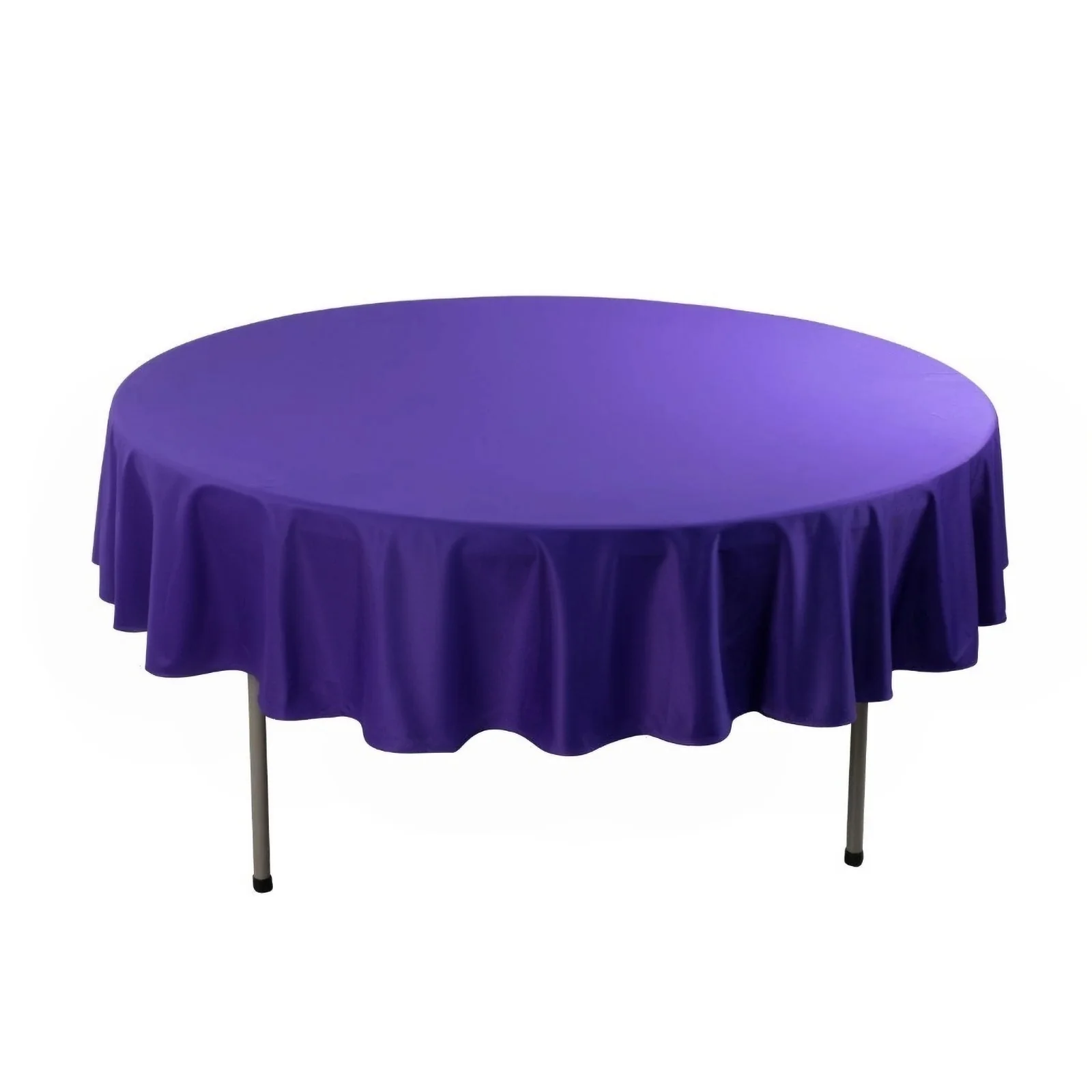 Scuba Round Tablecloth 90" Purple - Wrinkle Free Table Cover - Image 10