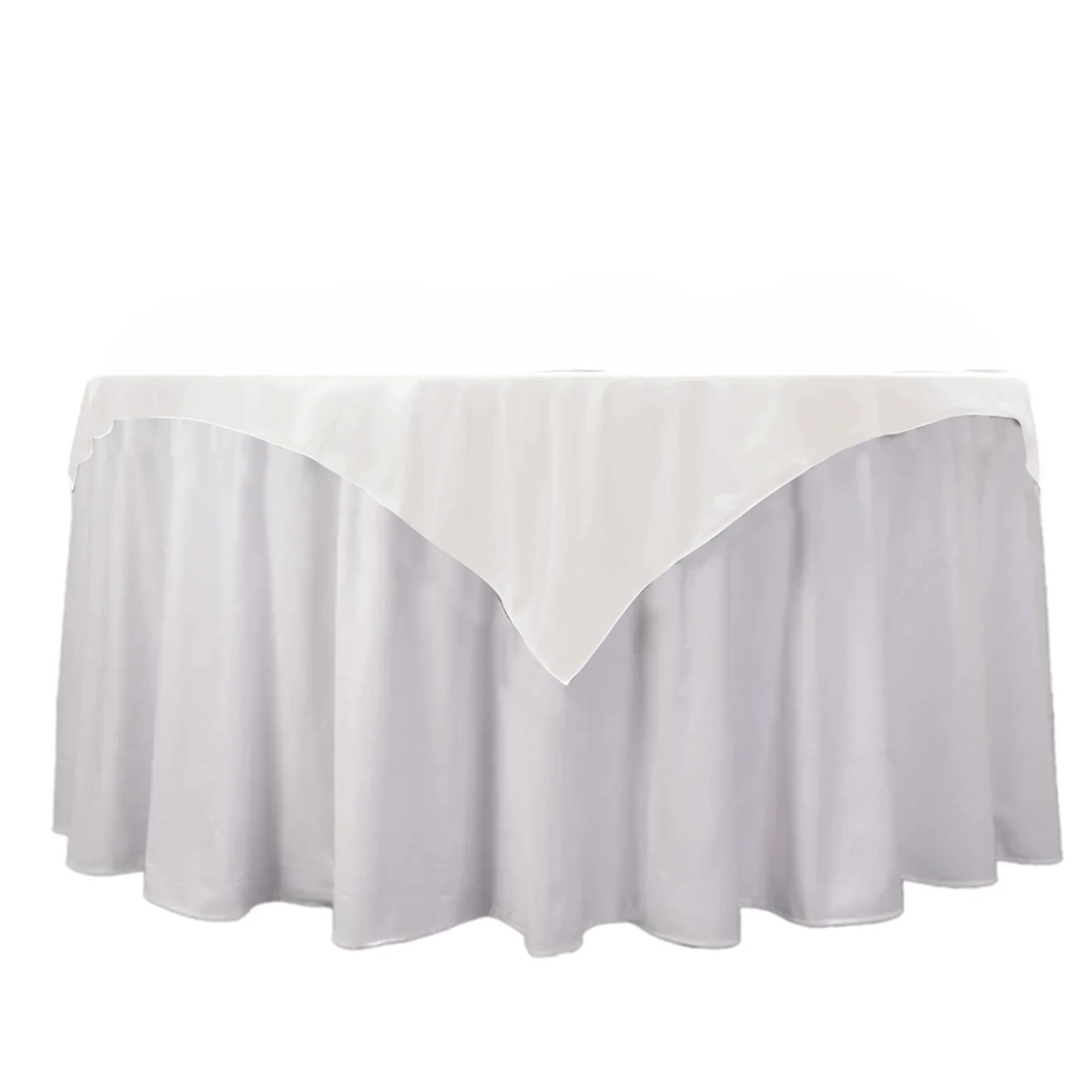 Scuba Square Table Overlay 54"x54" Ivory - Wrinkle Free Tablecloth Topper - Image 7