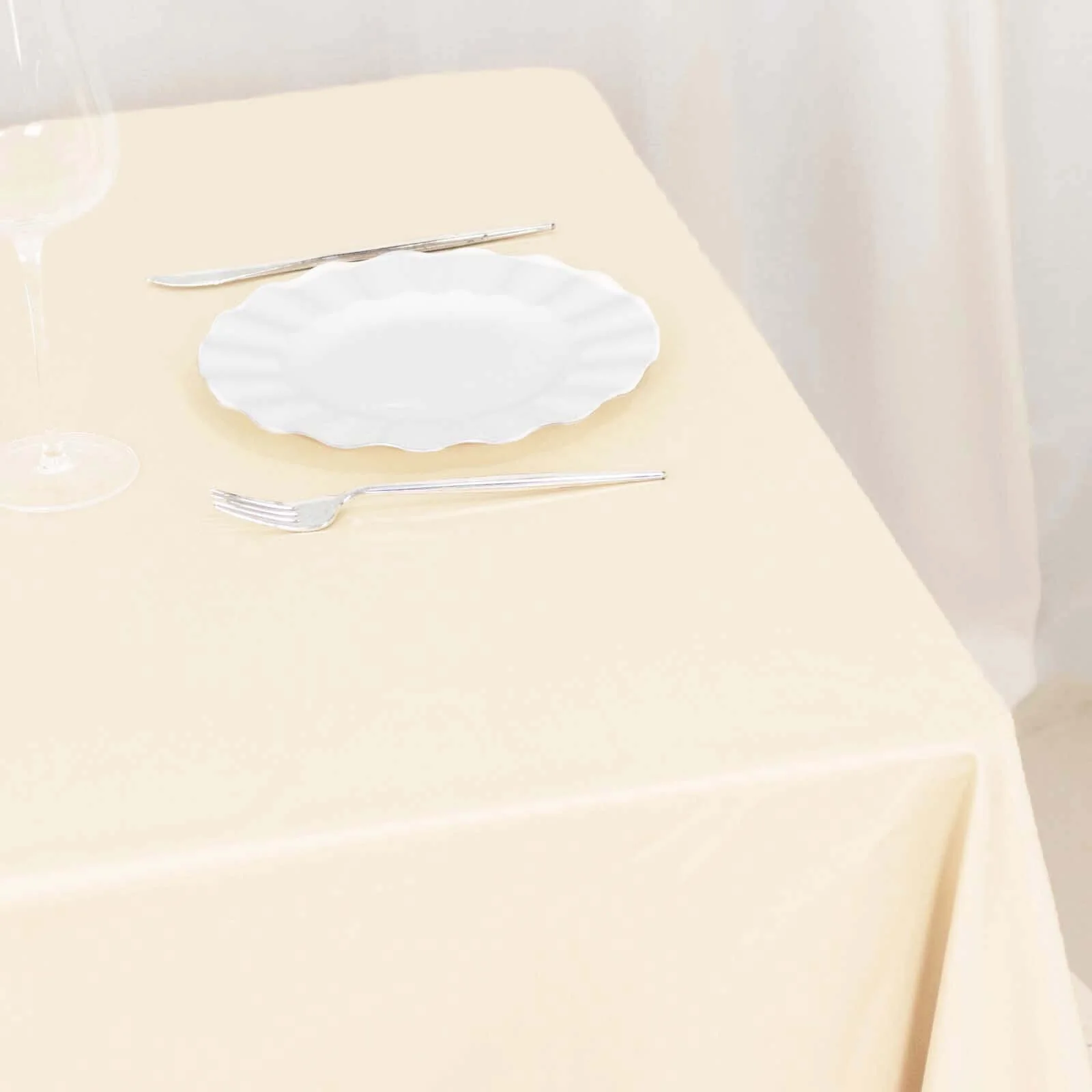 Scuba Square Table Overlay 70"x70" Beige - Wrinkle Free & Stain Resistant Table Topper - Image 5