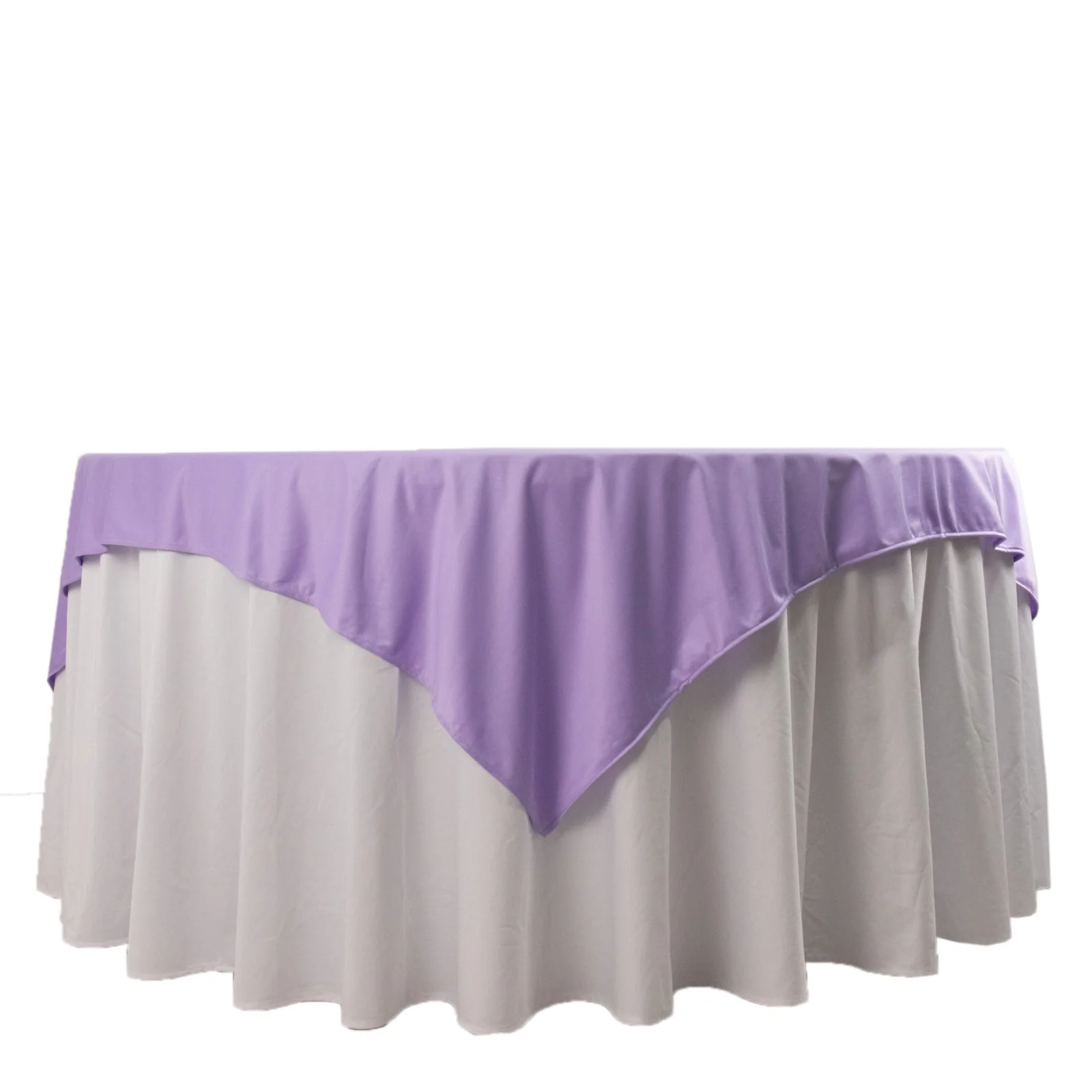 Scuba Square Table Overlay 70"x70" Lavender Lilac - Wrinkle Free & Stain Resistant Table Topper - Image 6