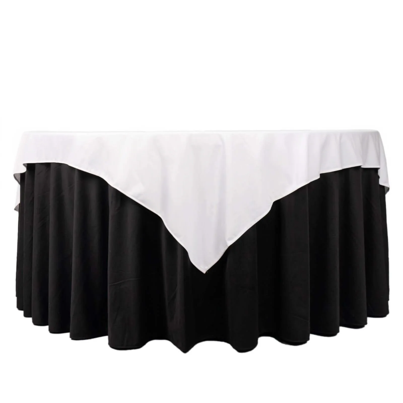 Scuba Square Table Overlay 70"x70" White - Wrinkle Free & Stain Resistant Table Topper for Any Occasion - Image 7
