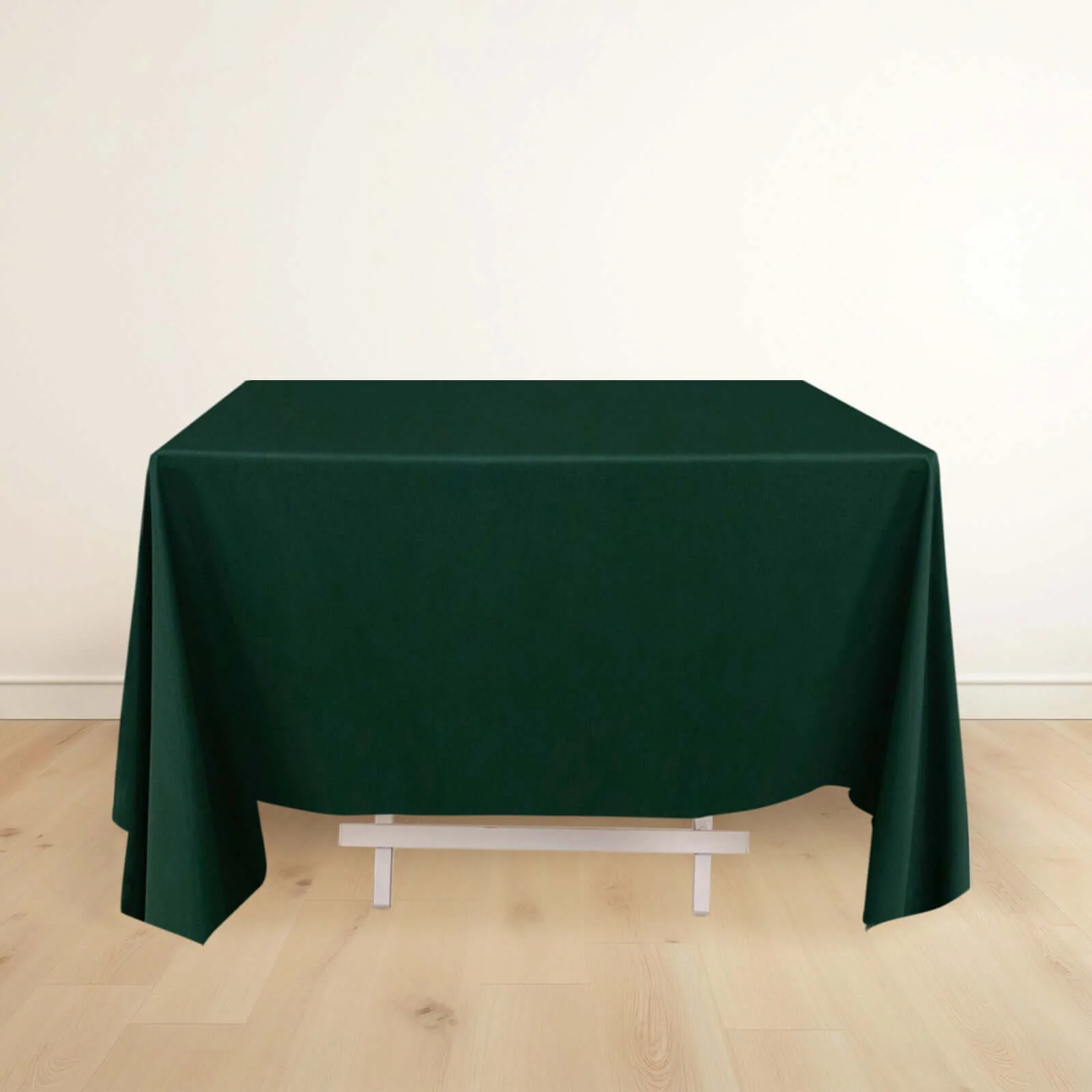 Scuba Square Tablecloth 70"x70" Hunter Emerald Green - Wrinkle Free Table Cover