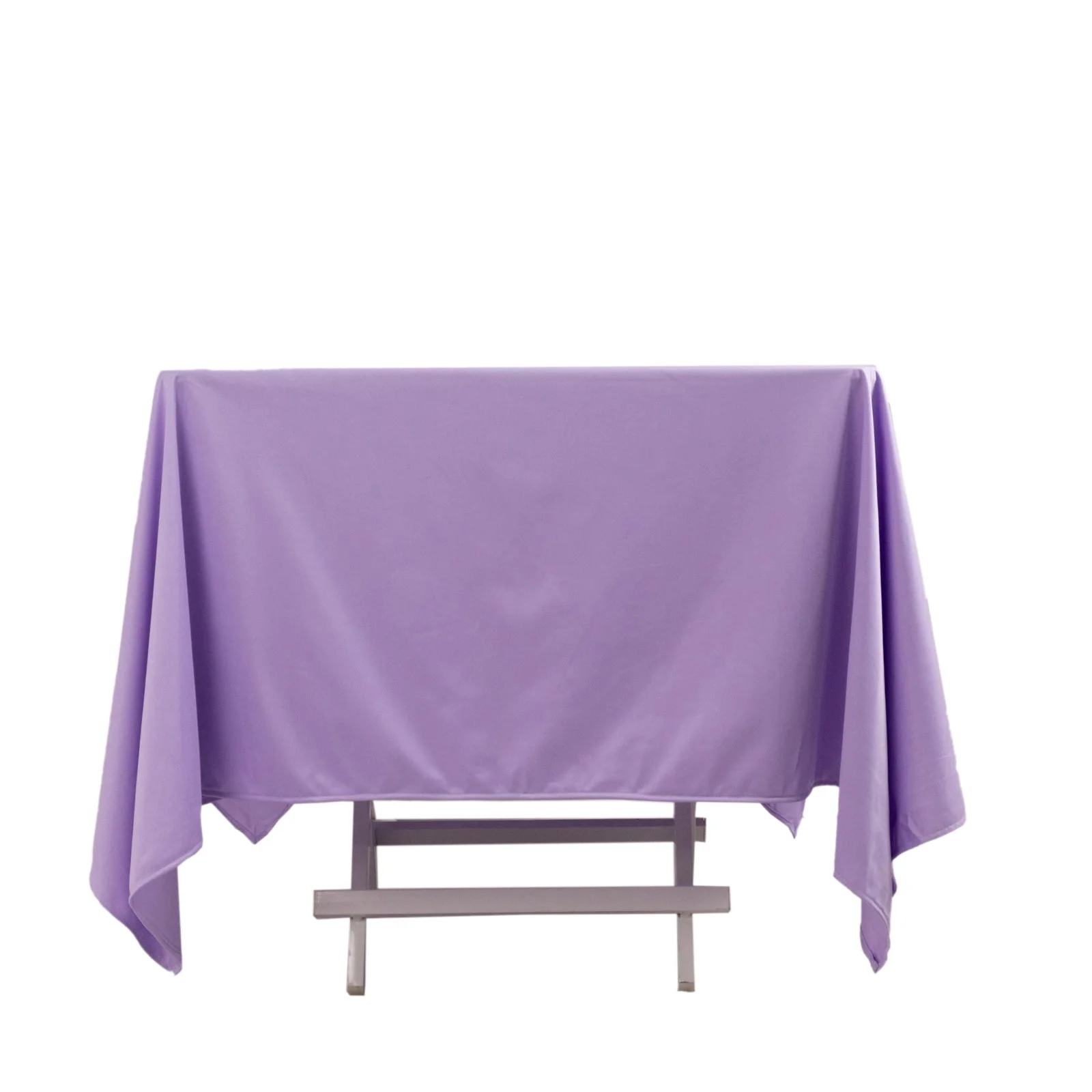 Scuba Square Tablecloth 70"x70" Lavender Lilac - Wrinkle Free Table Cover - Image 6